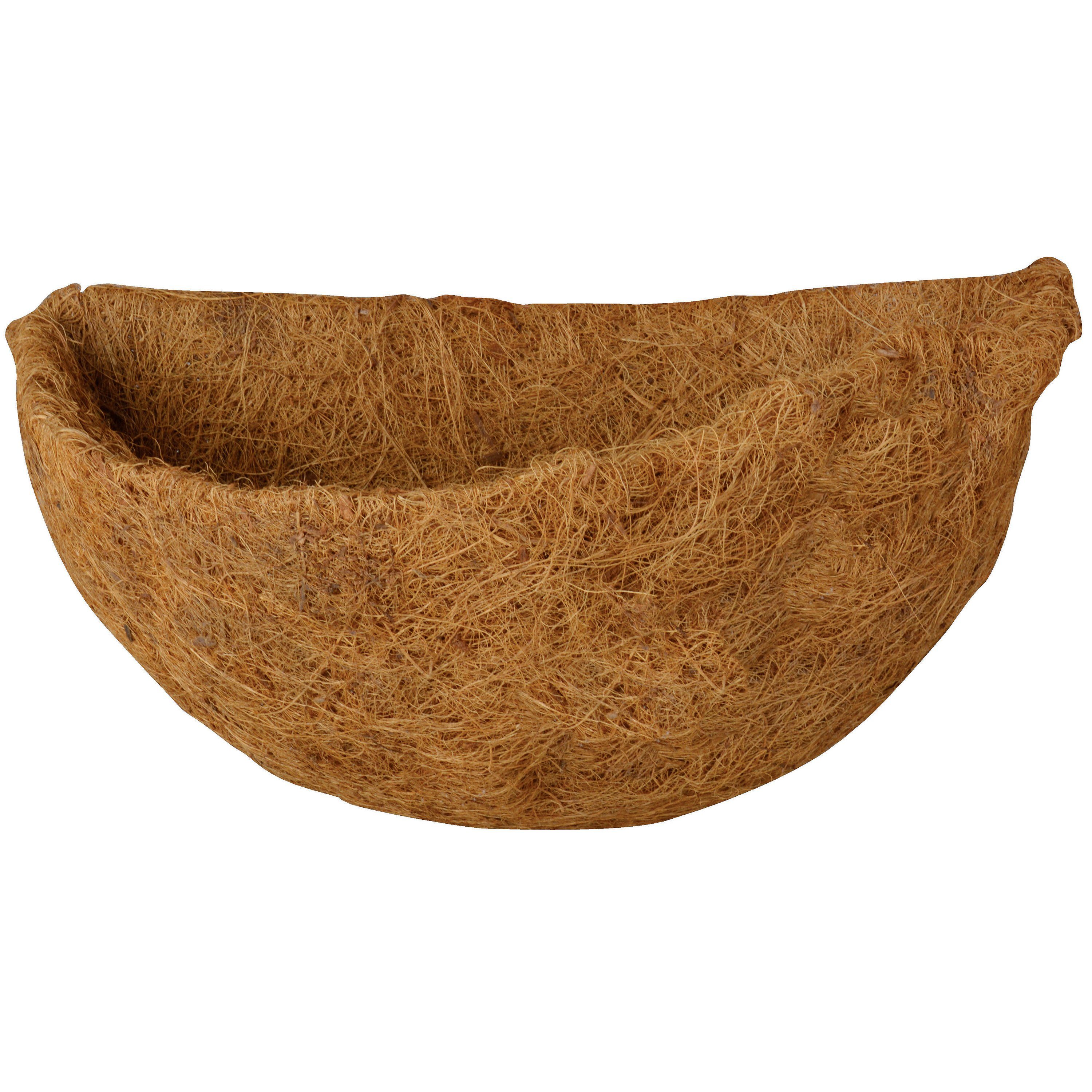 Übertopf Kokoseinlage Wand Topf halbrund Ø 33 cm Ersatzeinlage Kokosfaser