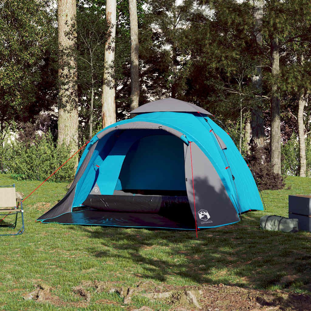 vidaXL Kuppelzelt Kuppel-Campingzelt 3 Personen Blau günstig online kaufen
