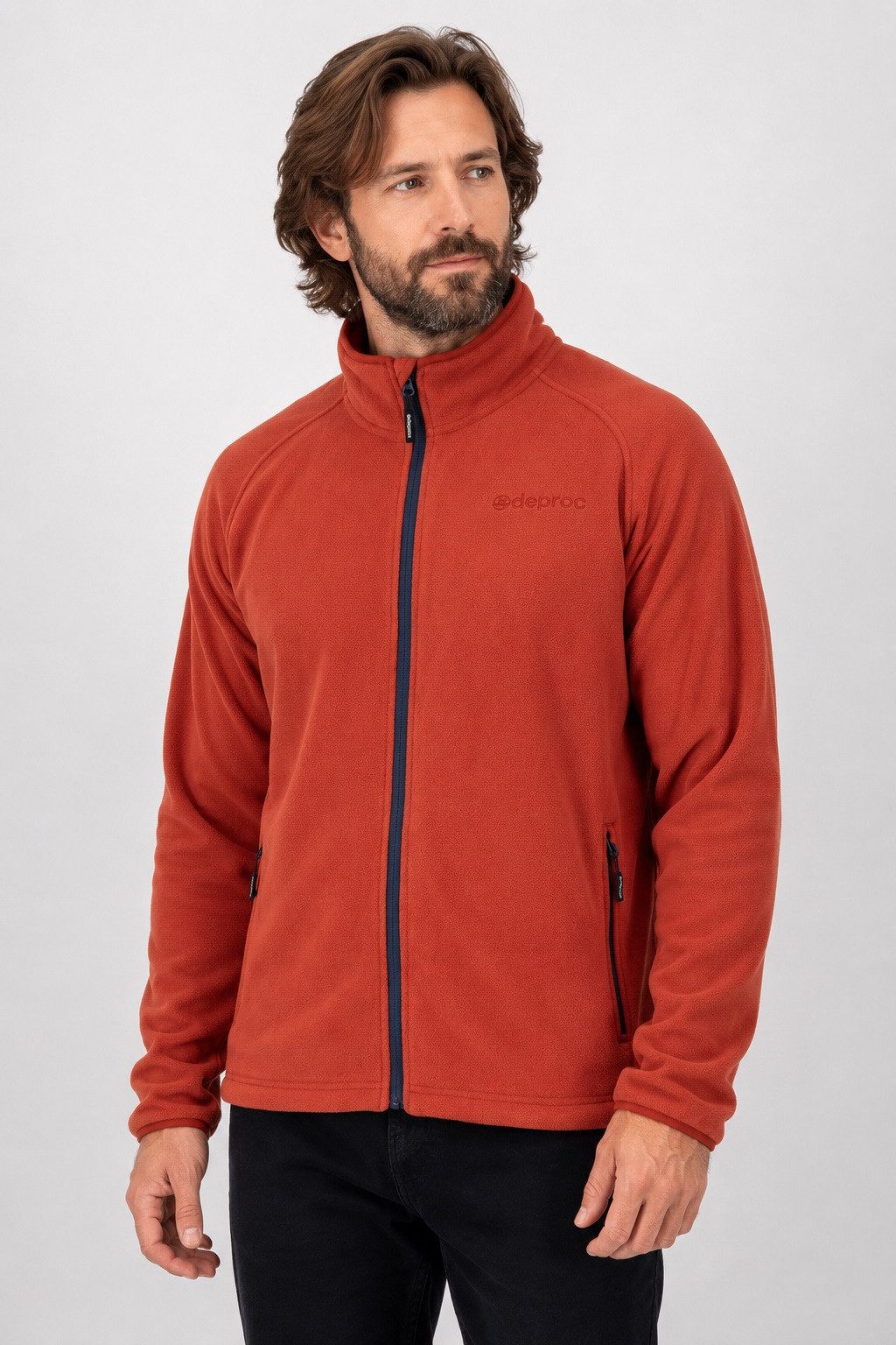 DEPROC Active Strickfleecejacke WAWA BAY Wanderfleece Herren auch in großen Größen erhältlich