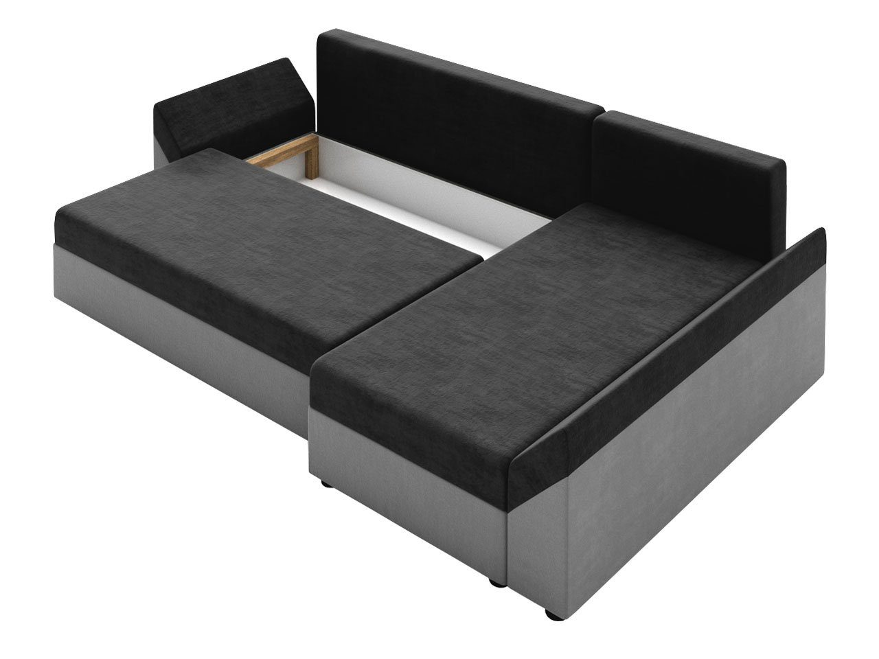 mit und Bettkasten, mane L Schlaffunktion Sitzer Ecksofa MIRJAN24 Sofa universell, Cord, Dante Poso 100 Ecksofa, L-Form 3