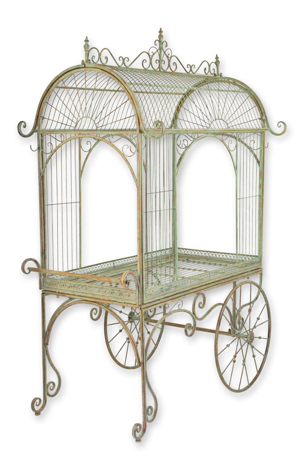 Aubaho Dekoobjekt Wagen für Blumen Pflanzen Waren Präsentation Replikat Retro Design Dek