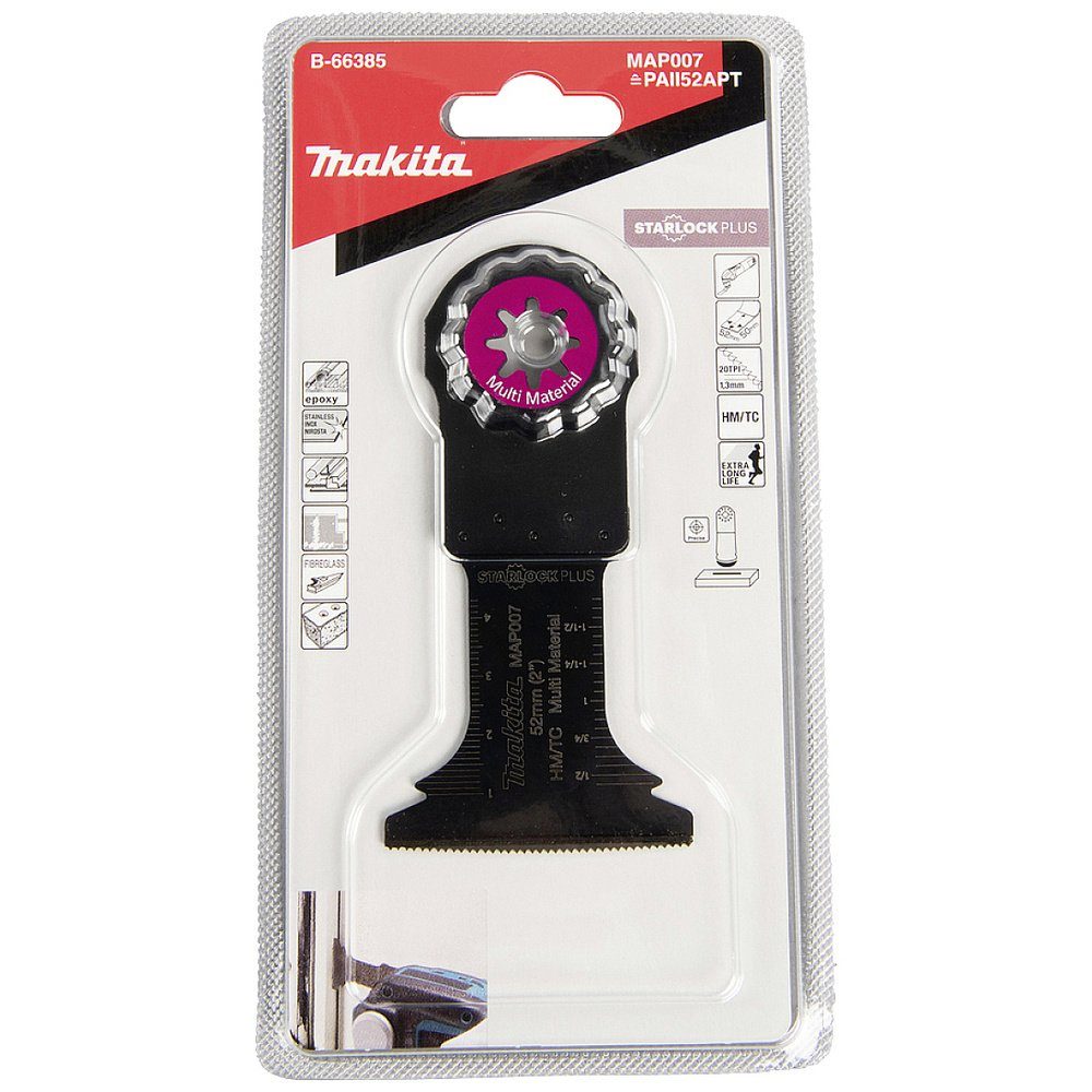Makita Elektro-Multifunktionswerkzeug Makita B-66385 TC, Hartmetall Tauchsägeblatt 52 mm 1 St.