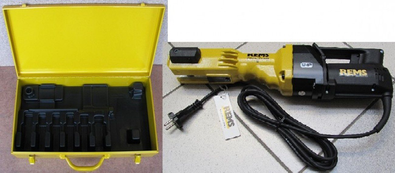 Werkstattpresse Press SE REMS Rems Power E Pressmaschine f Pressbacke… + Koffer 572110