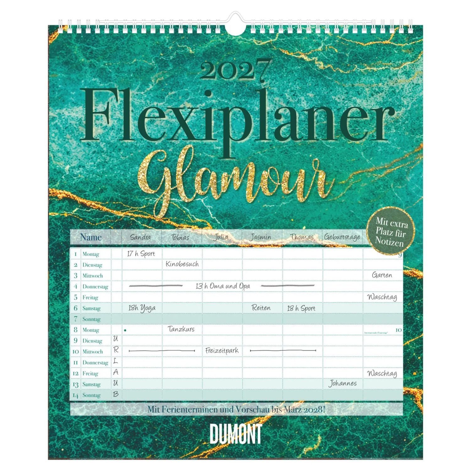 DUMONT Wandkalender Flexiplaner Glamour 2027