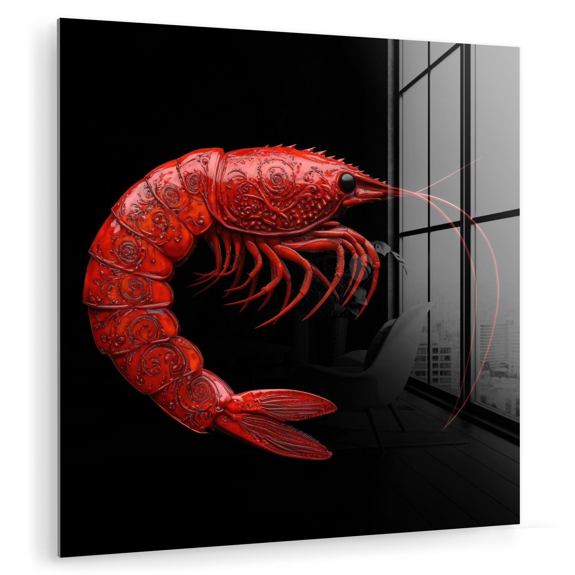 MuchoWow Acrylglasbild Garnele - Rot - günstig online kaufen