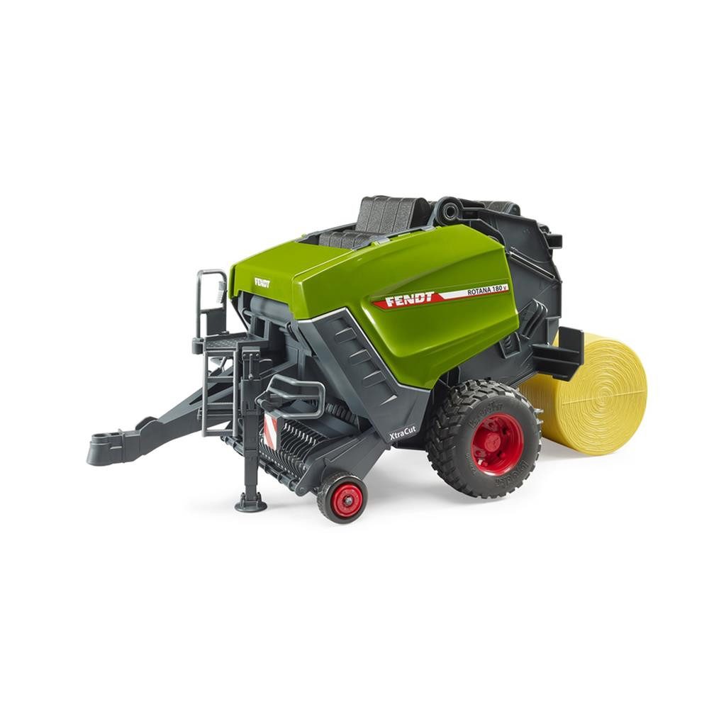 Bruder® Spielzeug-Landmaschine 02038 - Fendt Rundballenpresse Rotana 180V, Modell Landwirtschafts-Anhänger mit Rundballen öffnendem Presseheck