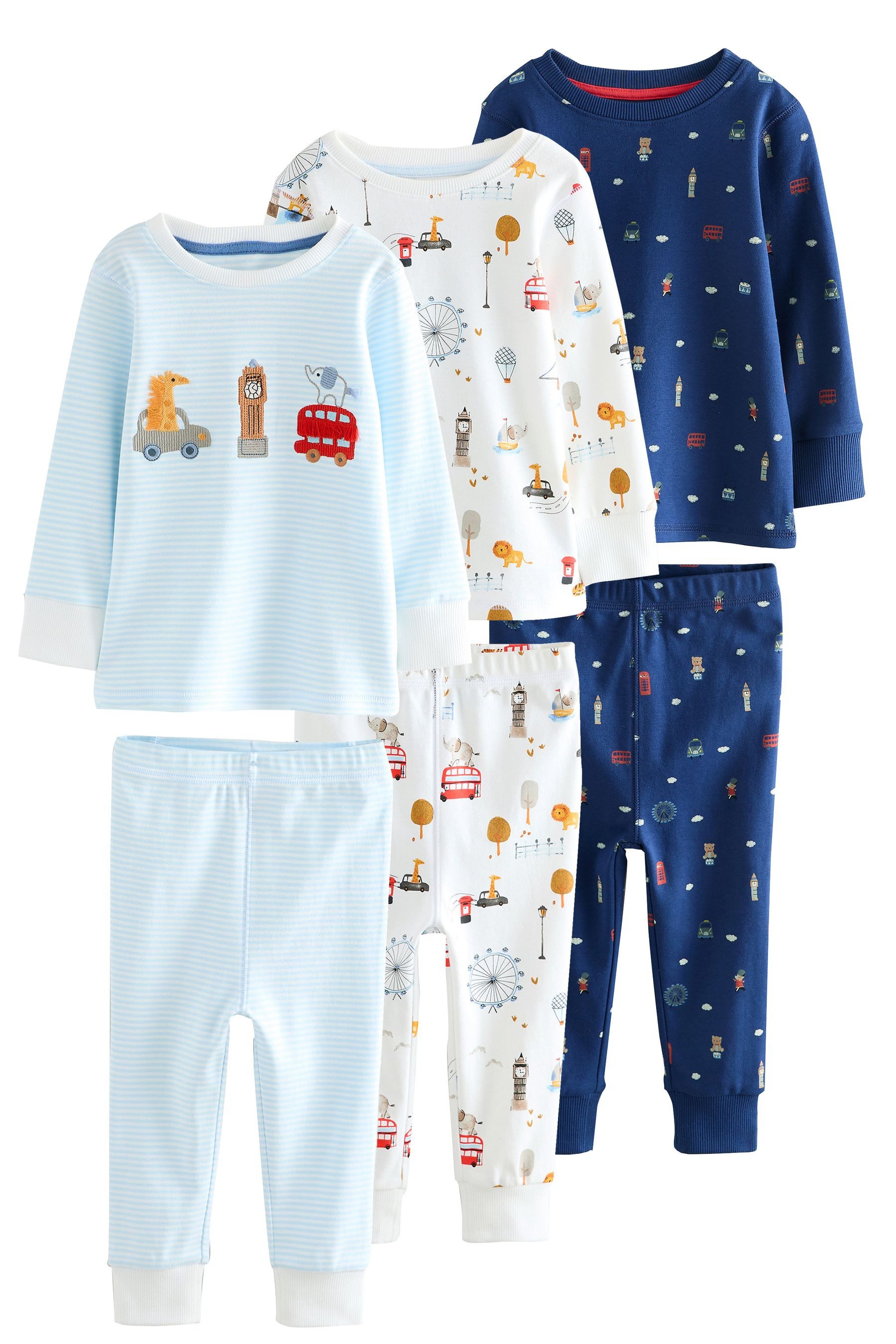 Pyjama Kuschelpyjamas, 3er-Pack
