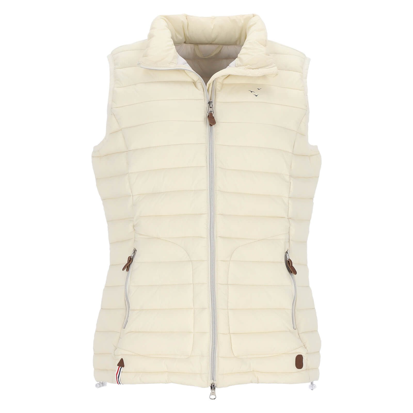 modAS Steppweste Damen Weste unifarben - mit Stehkragen und 2-Wege-Reißvers günstig online kaufen