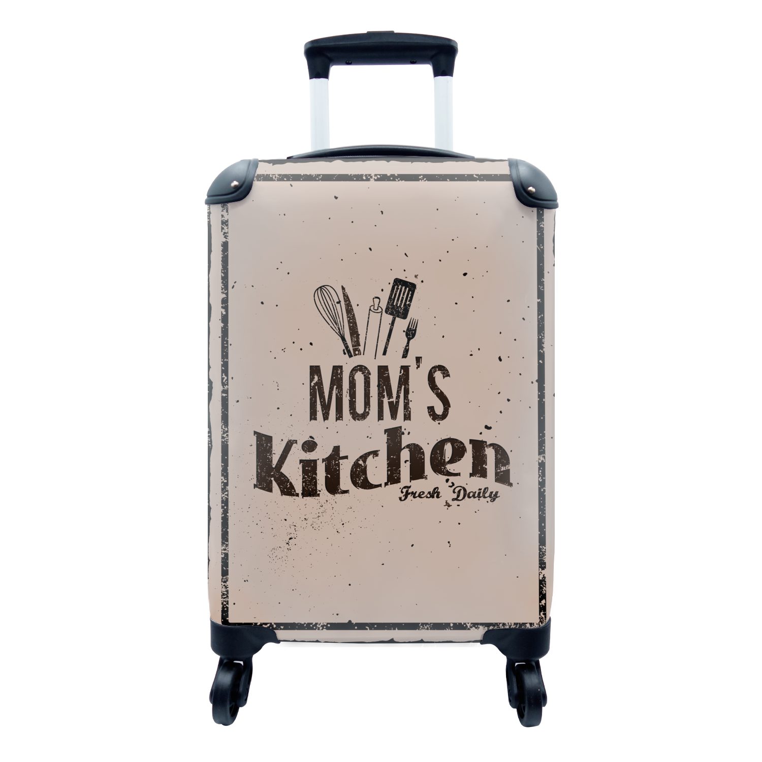 MuchoWow Handgepäckkoffer Küche - Mama - Retro, 4 Rollen, Reisetasche mit rollen, Handgepäck für Ferien, Trolley, Reisekoffer