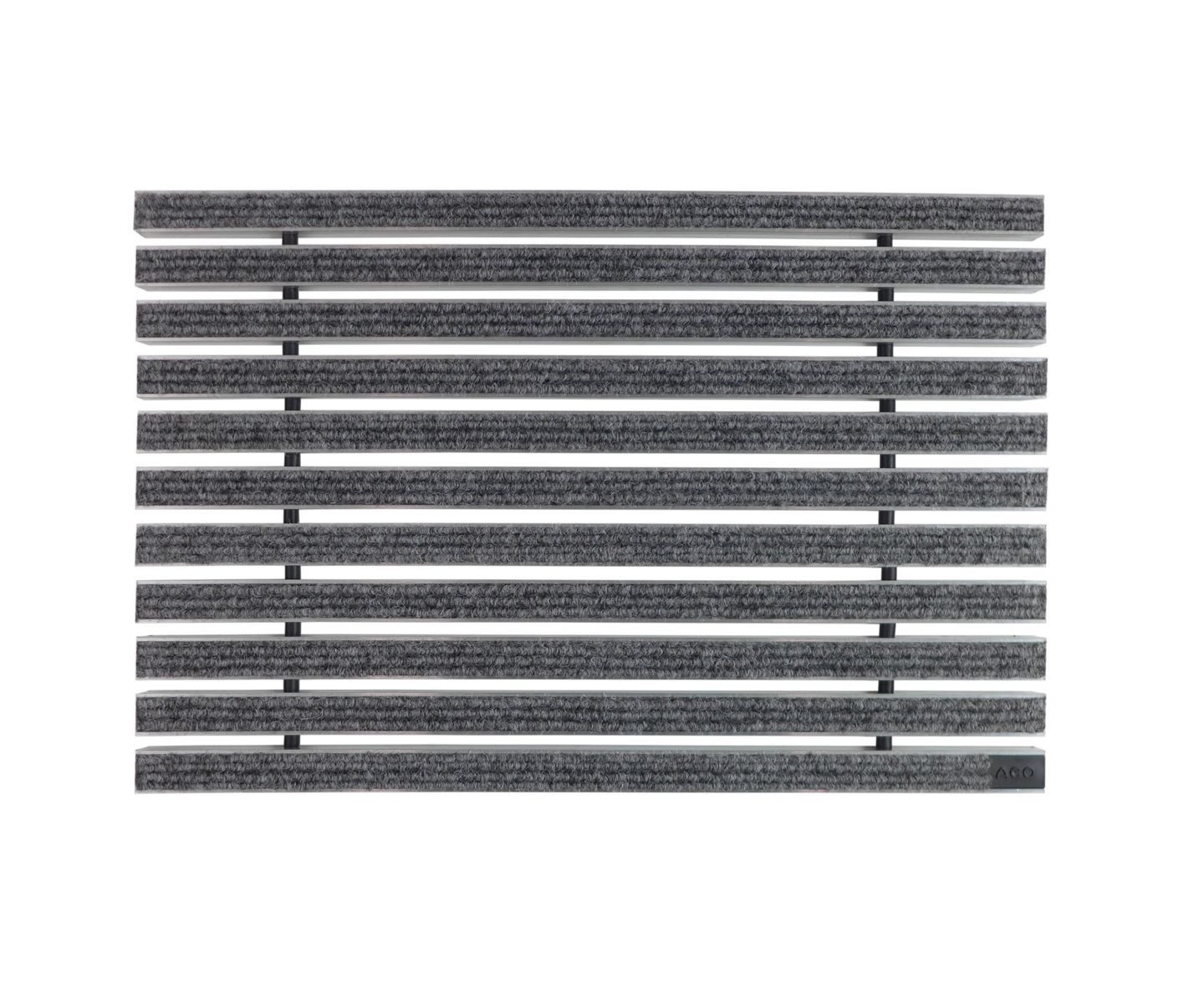 ACO Severin Ahlmann GmbH & Co. KG Fußmatte Eingangsmatte Vario, Rips Hellgrau, rechteckig, Höhe: 22 mm, Größe: 600x400 mm, für Innen- und überdachten Außenbereich