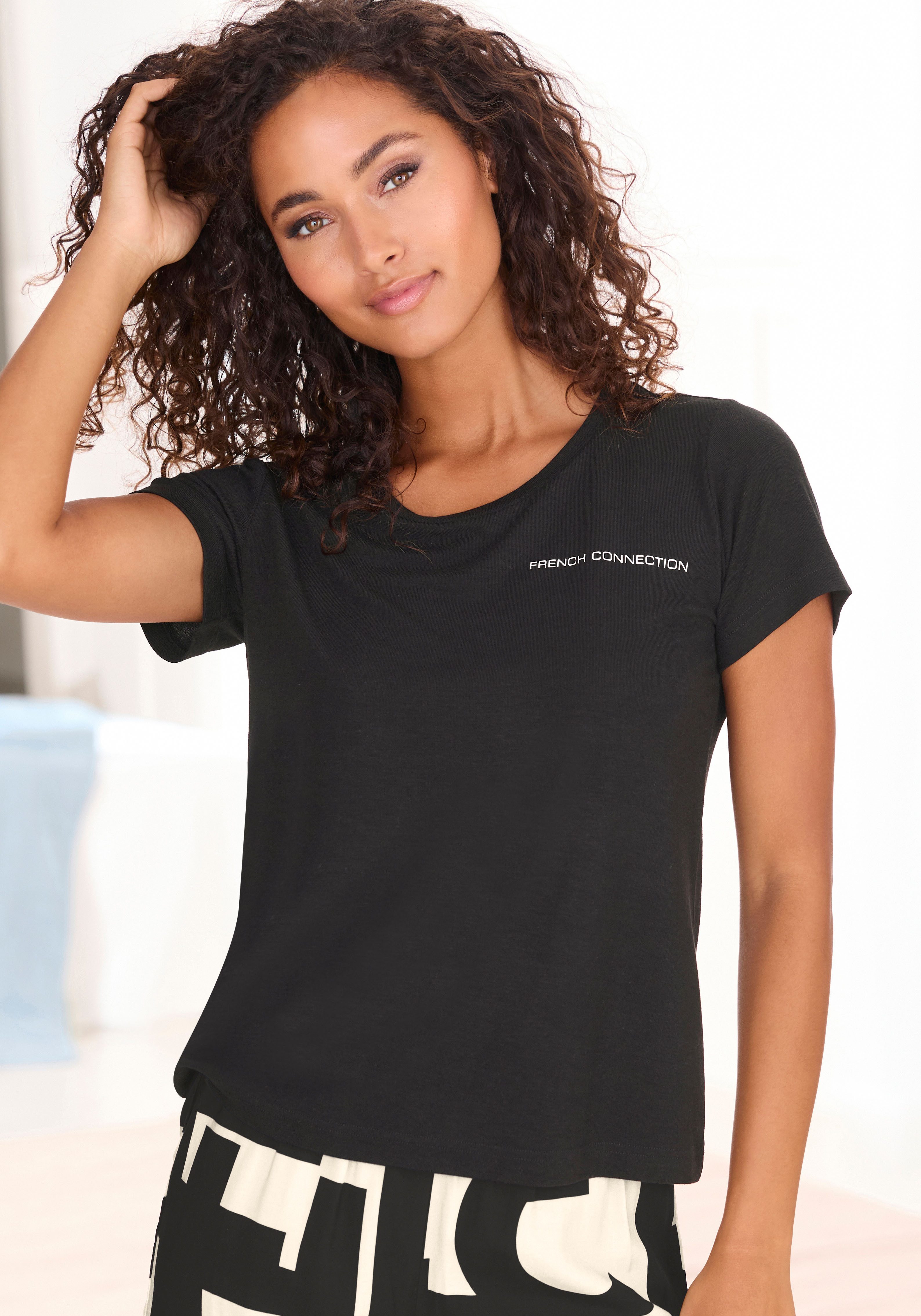 French Connection T-Shirt mit kleinem Logoprint günstig online kaufen