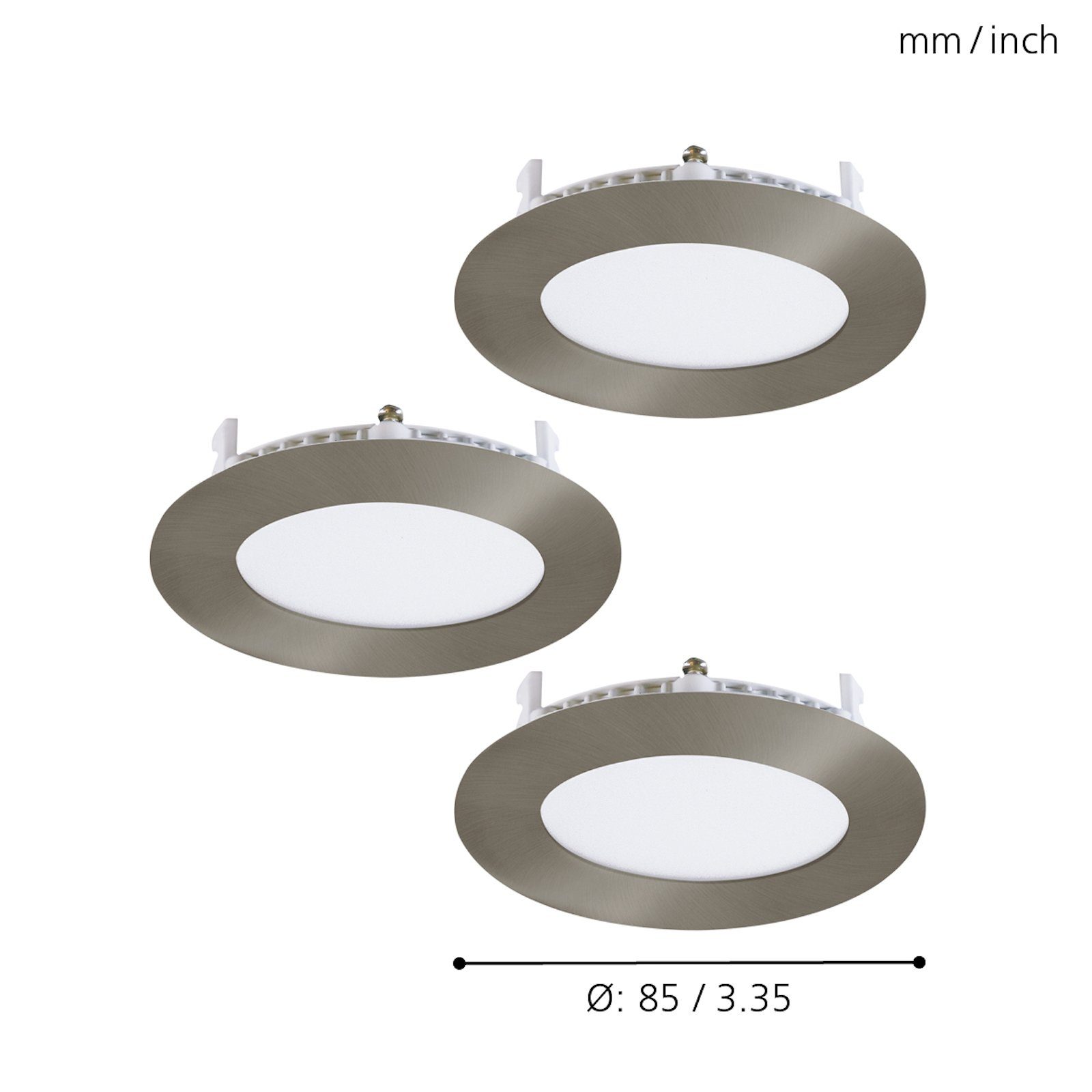 EGLO Deckenleuchte EGLO Deckenleuchte LED Deckenlampe Einbauleuchten  Unterputz Strahler, EGLO Deckenleuchte LED Deckenlampe Einbauleuchten  Unterputz Strahler rund 34013