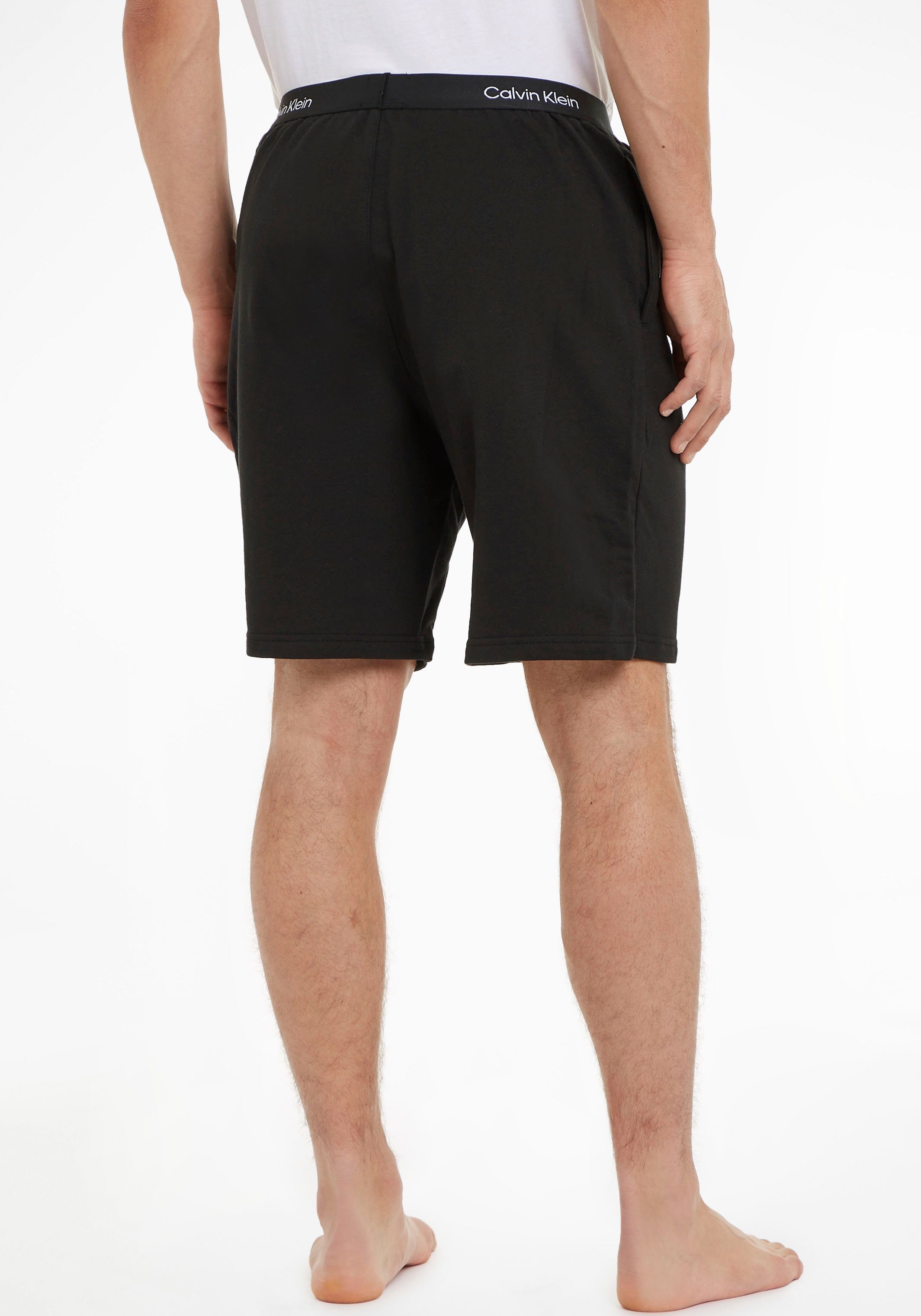 Calvin Klein Underwear Schlafshorts BLACK mit SLEEP Klein Calvin Logo-Elastikbund SHORT