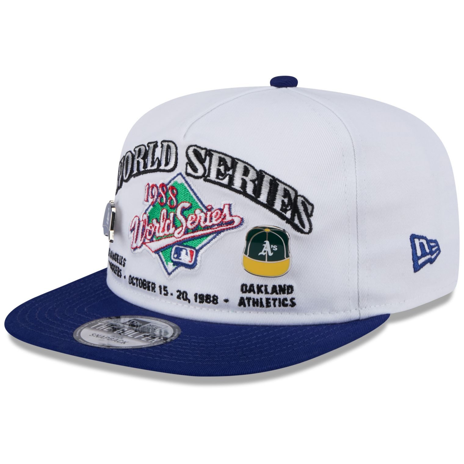 Snapback Cap Golfer WORLD SERIES 1988 PIN Dodgers Athletics
