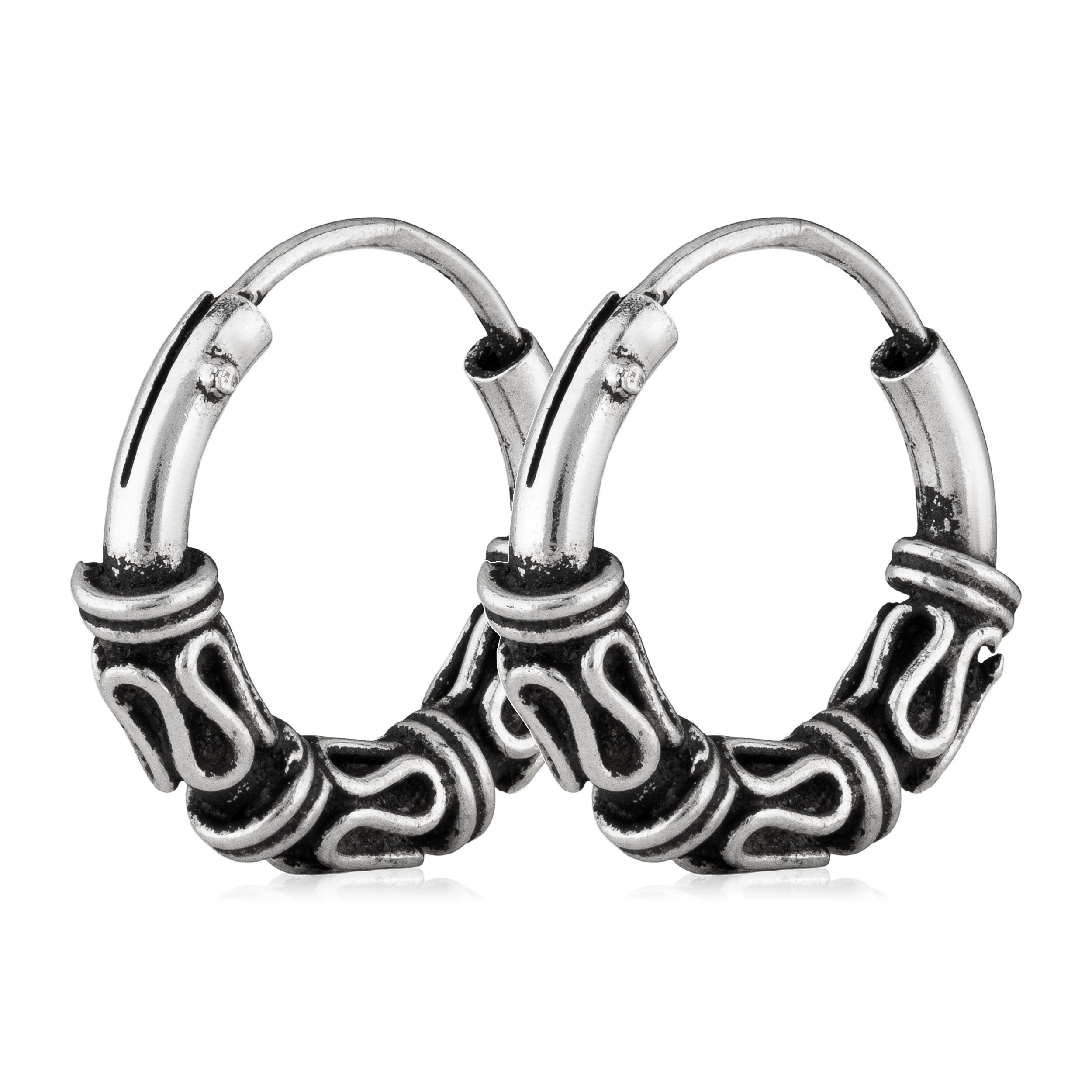 NKlaus Paar Creolen Paar Keltische Creolen 925 Silber Skandinavische W günstig online kaufen