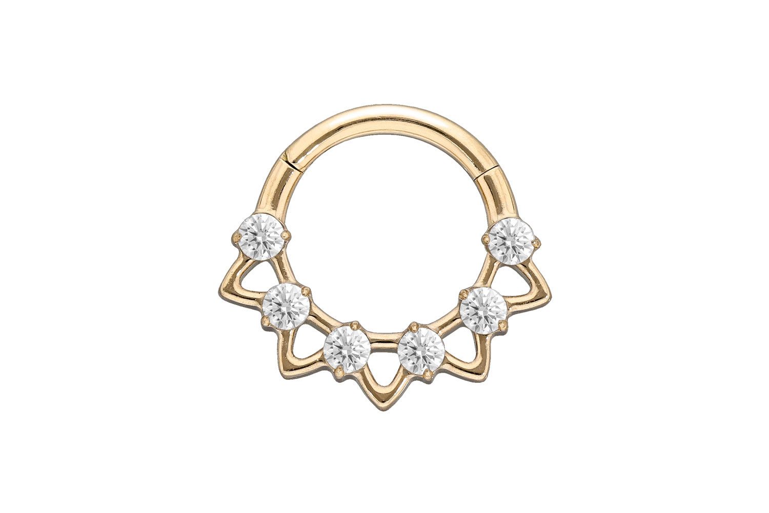 PIERCINGLINE Nasenpiercing Titan Segmentring Clicker KRISTALLE + SPITZEN Oh günstig online kaufen