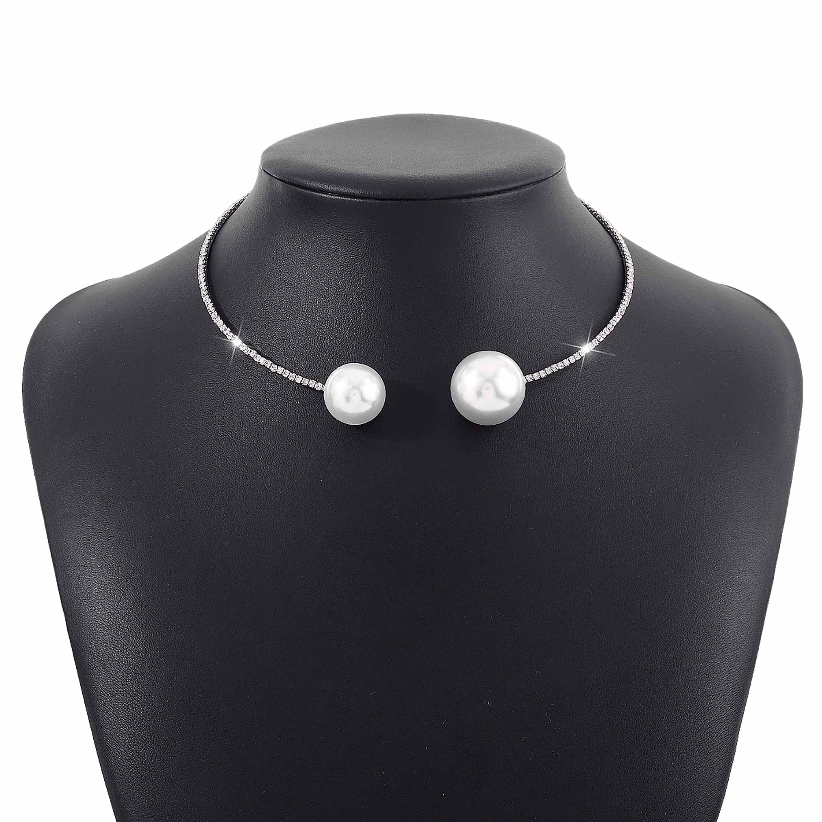 SRRINM Choker Kreative offene Perlenkette für Frauen