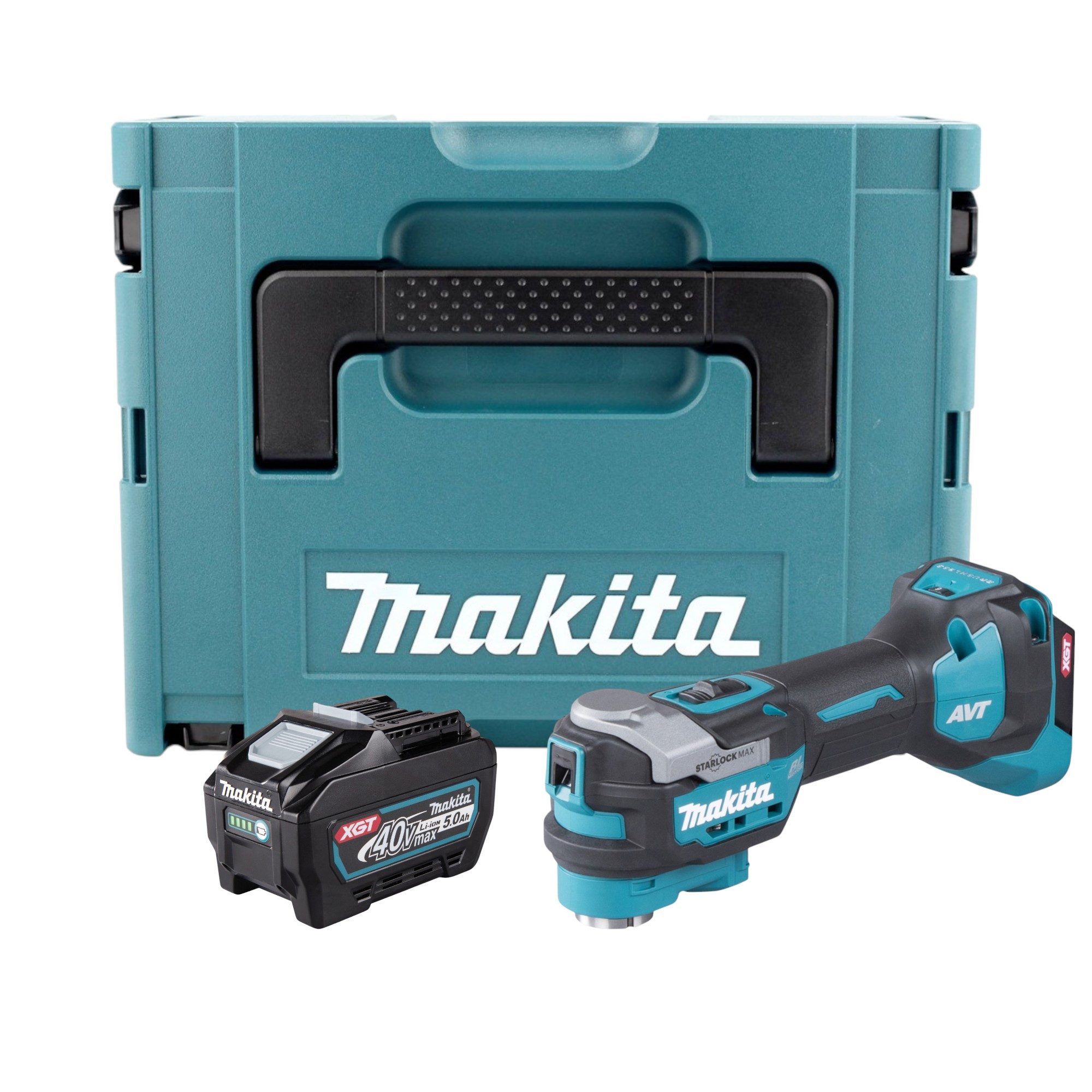 Makita Akku-Multifunktionswerkzeug TM 001 GT101 40 V max. Starlock Max + 1x Akku 5,0 Ah + Makpac - ohne L