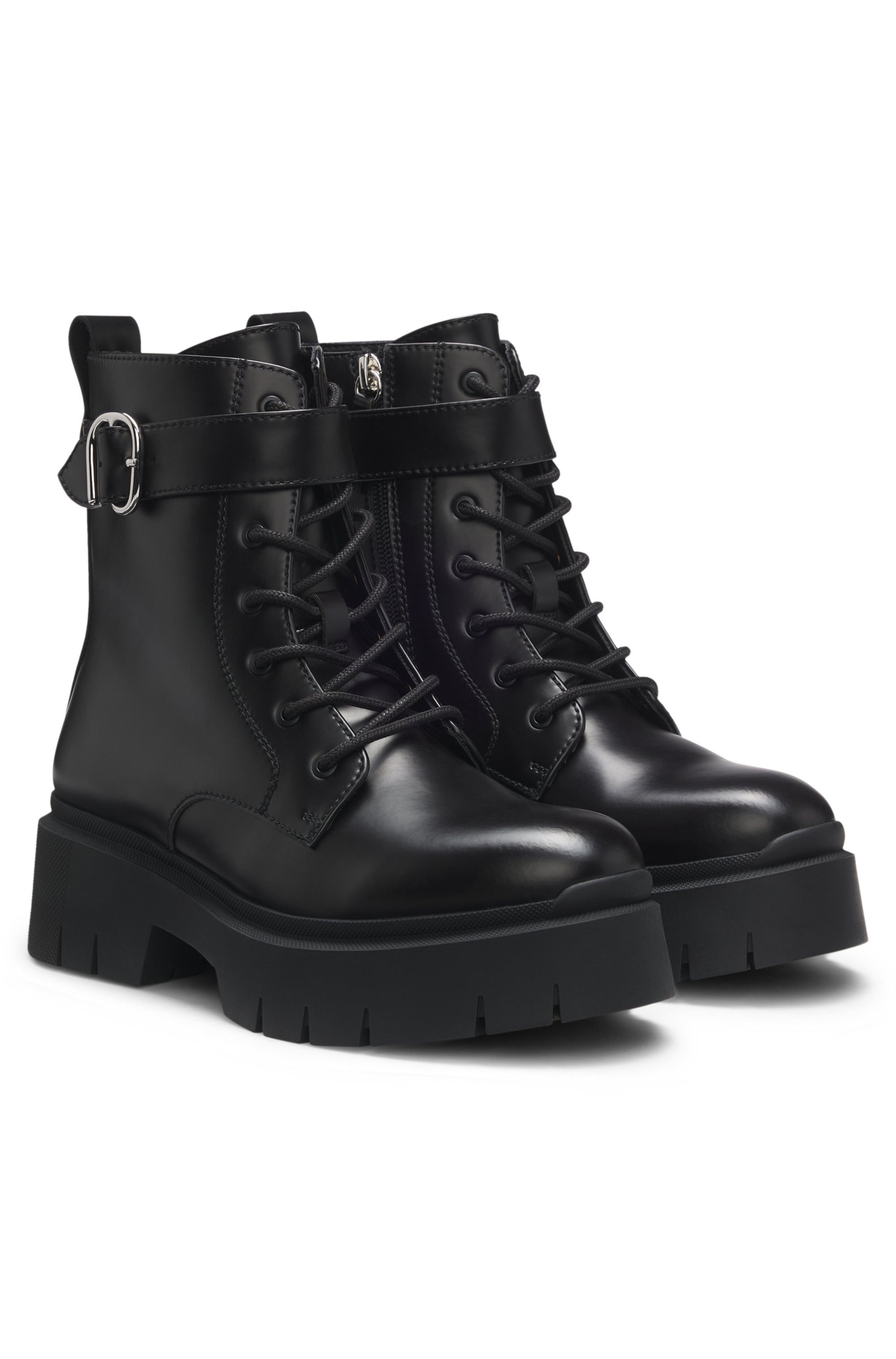 HUGO Kris_LUBoot Schnürboots Schnürstiefelette, Plateauboots, Profilsohle, günstig online kaufen