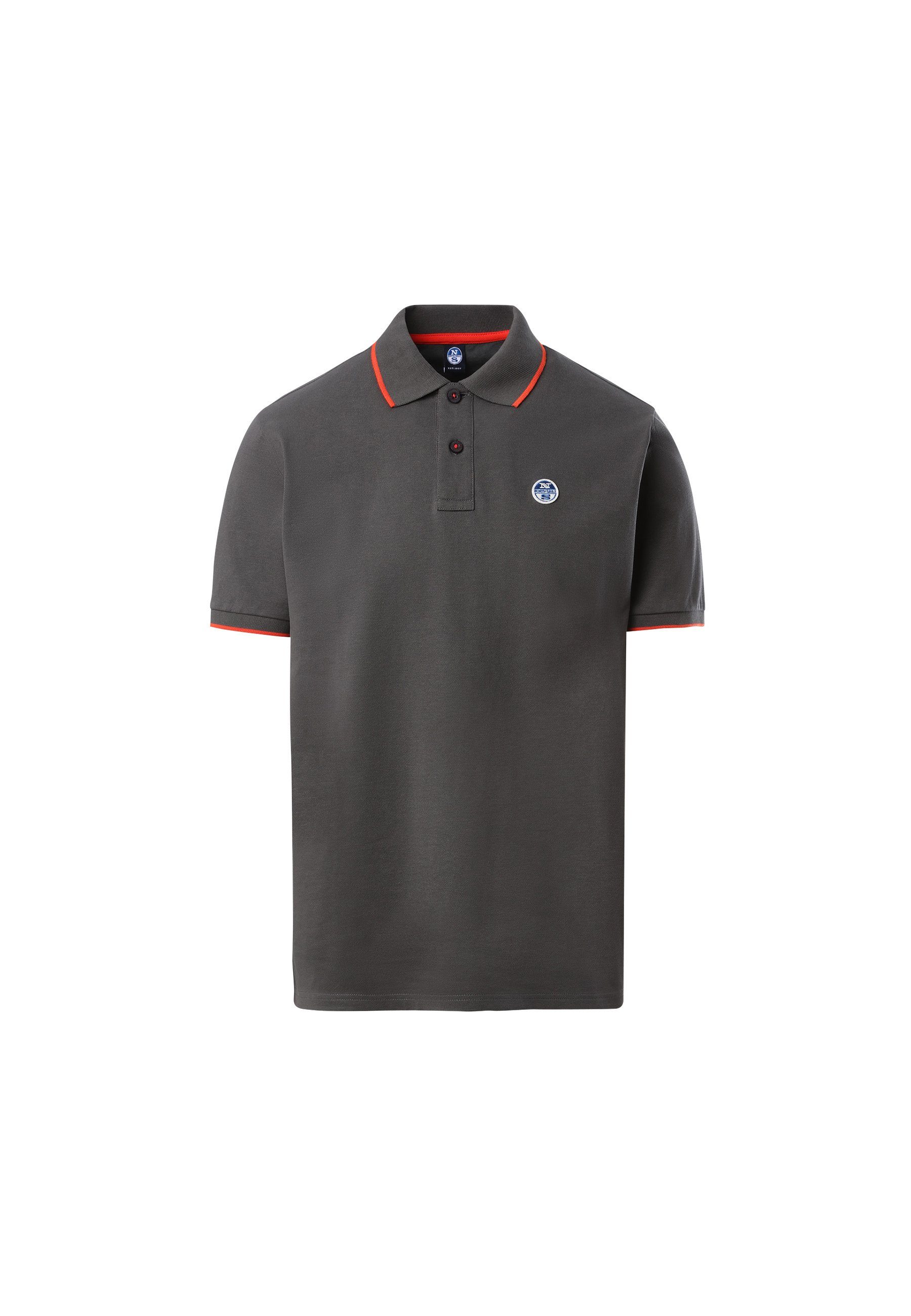 DUNKELGRAU Sails Poloshirt aus Poloshirt Bio-Baumwolle North