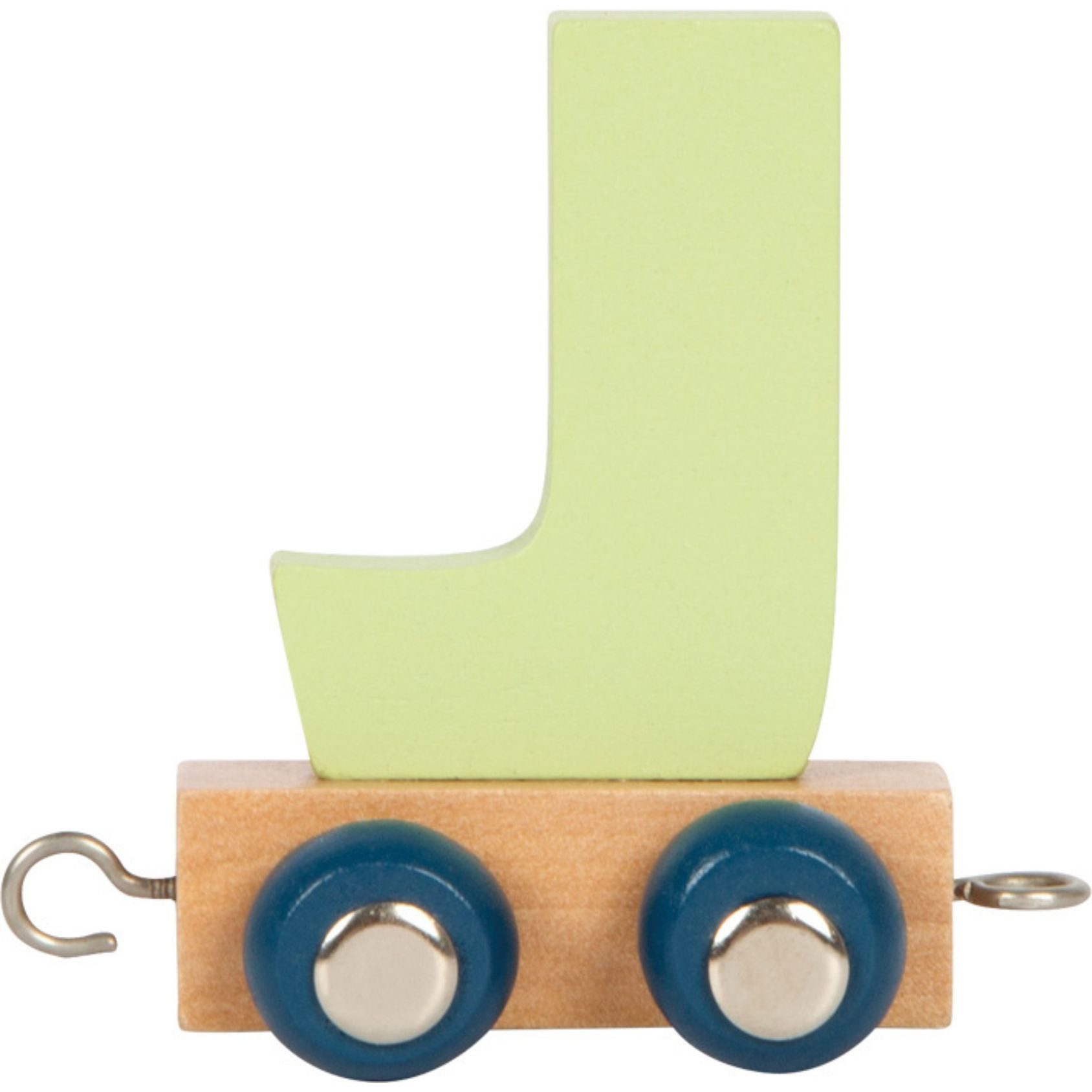 Small Foot Spielzeug-Zug Buchstabenzug Polar J grün, (Set, 1-tlg., 1), Einzigartiges Design, Made in Germany