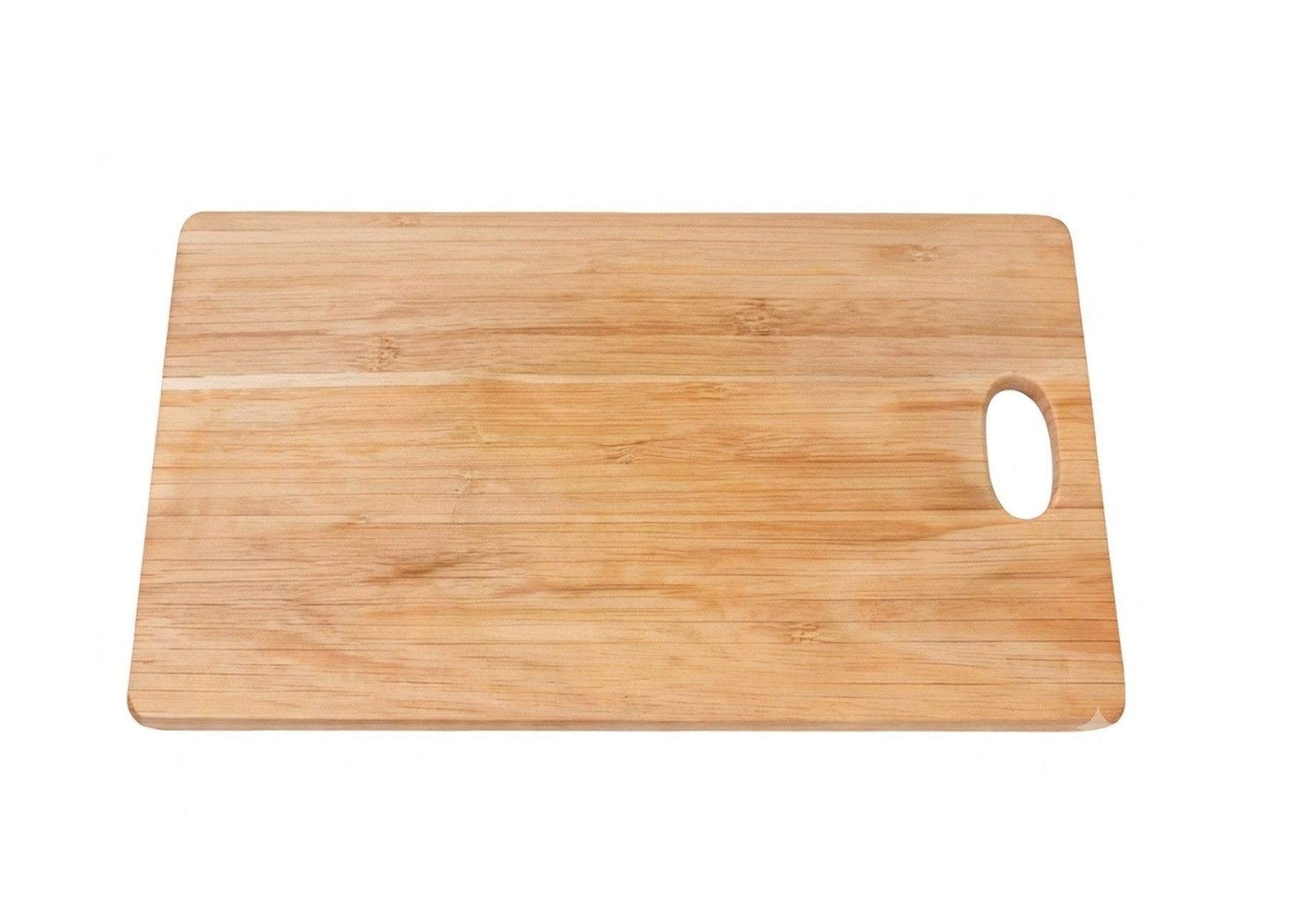 Cheffinger Schneidebrett, Bambus, (1-St), mit Griff, 40 x 25 x 1,5 cm, Bambus