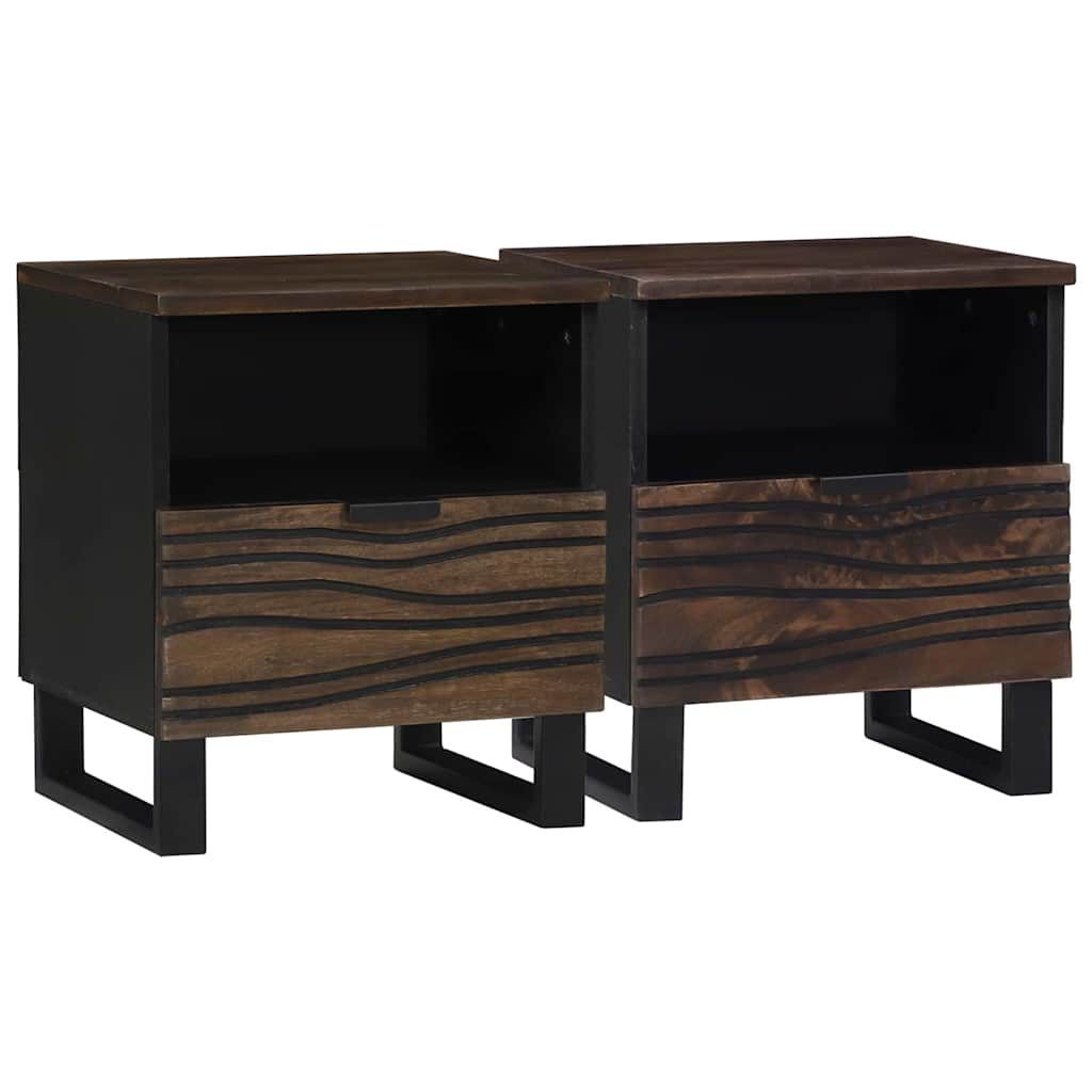 vidaXL Nachttisch Nachttisch 2 stk. Walnuss 40 x 33 x 46 cm Holzwerkstoff (2-St)