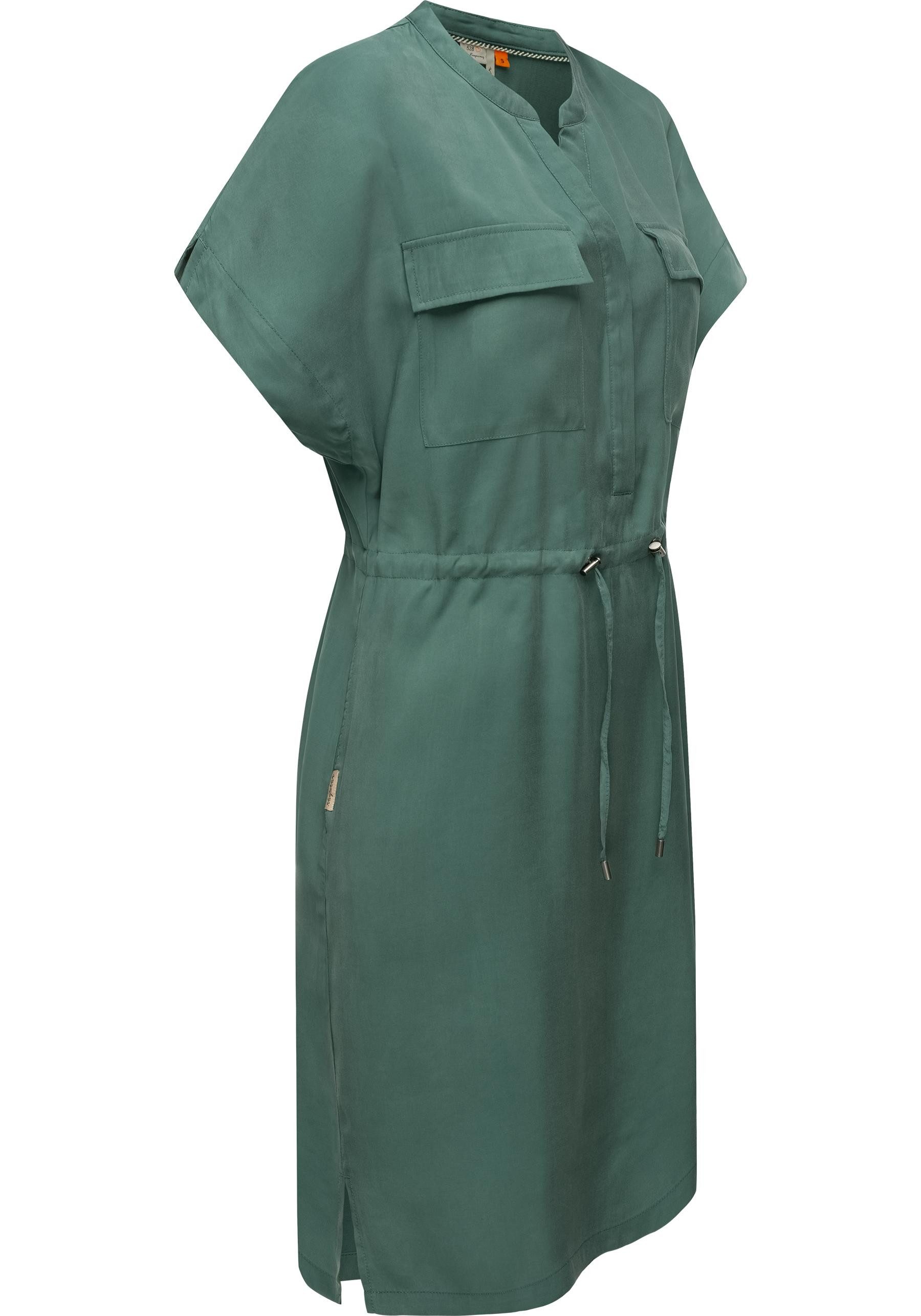 Ragwear Blusenkleid Roisa stylisches Sommerkleid mit Bindeband