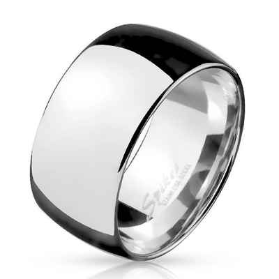BUNGSA Fingerring »Ring breit Silber aus Edelstahl Herren« (Ring, 1-tlg., inkl. Schmuckbeutel aus Organza), Männer