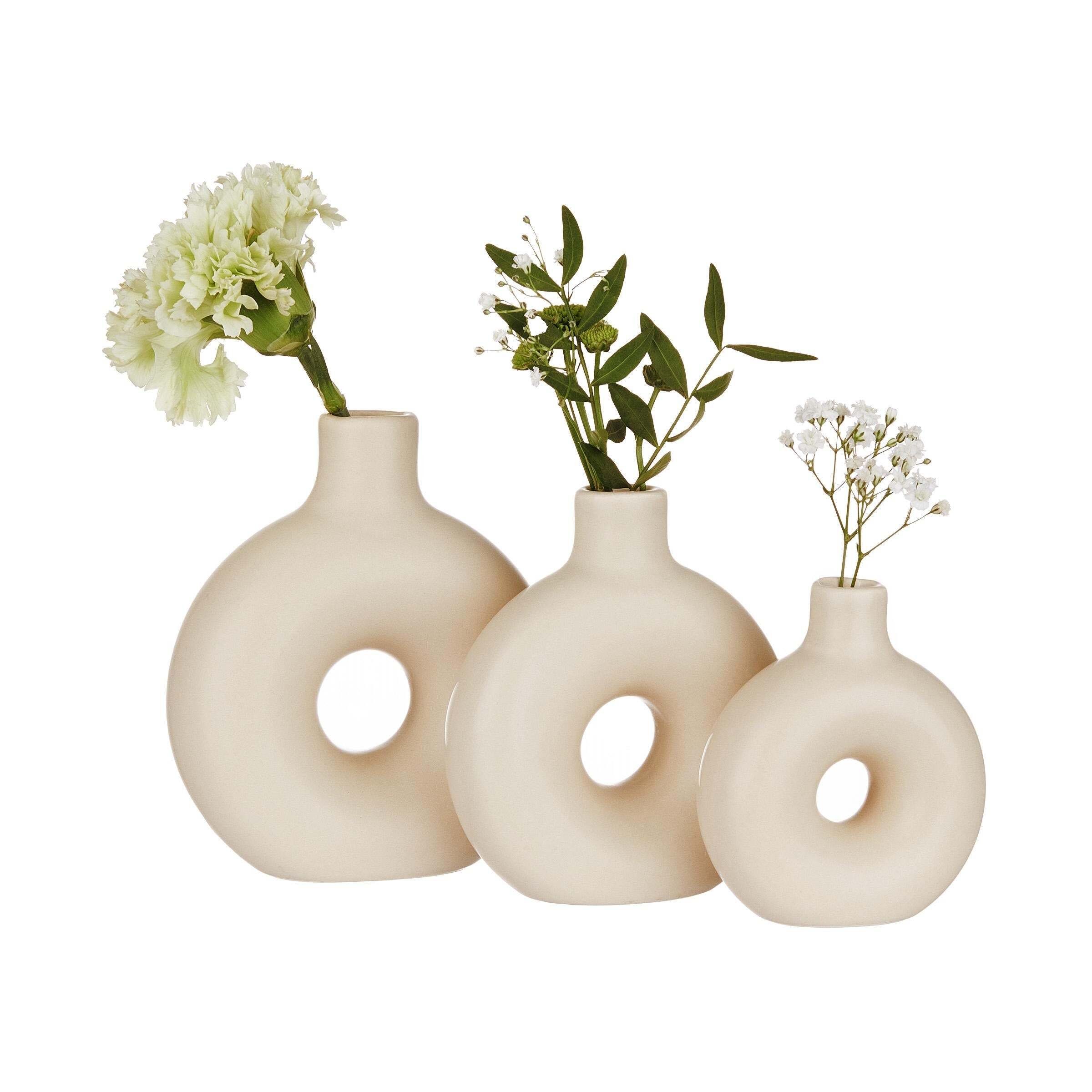 Dekovase BUTLERS Mini Vase Beige LOOPY 8cm Höhe