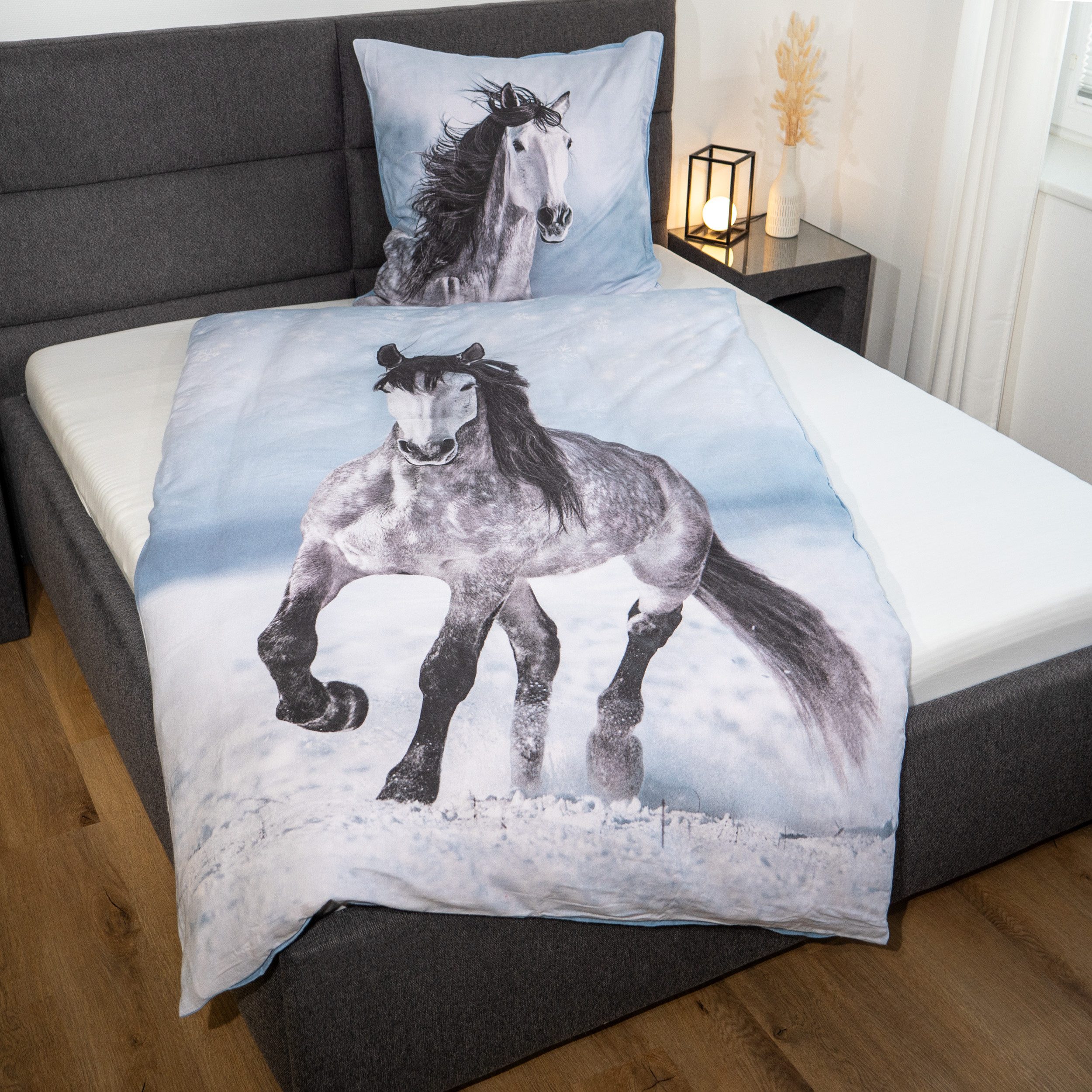 Traumschloss Bettwäsche Comfort Baumwolle, Flanell, 2 teilig, Pferd, Winter günstig online kaufen