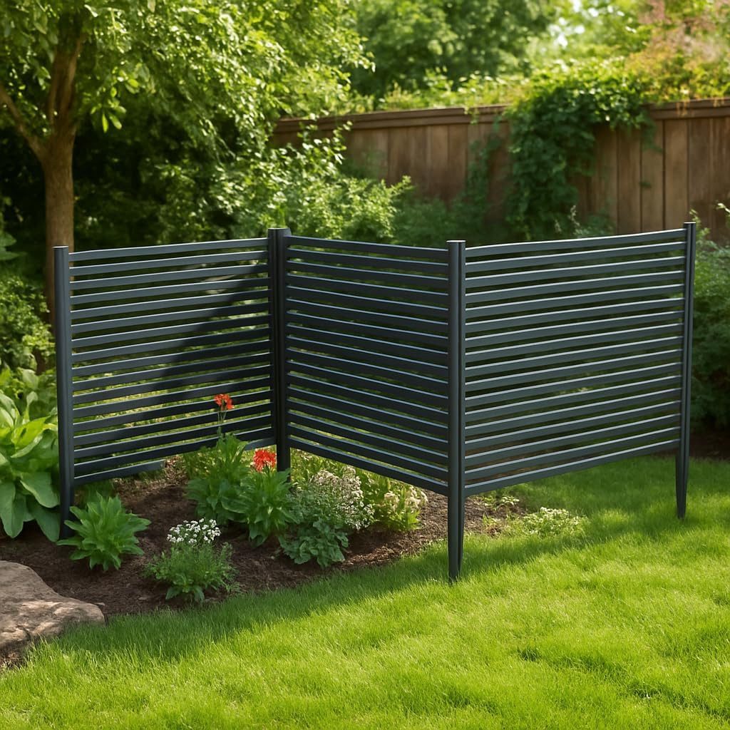 GarveeMore Paravent 120 x 90cm Sichtschutz,Garten Raumteiler, 2-teilig Balkonsichtschutz – Bild 5 von 5