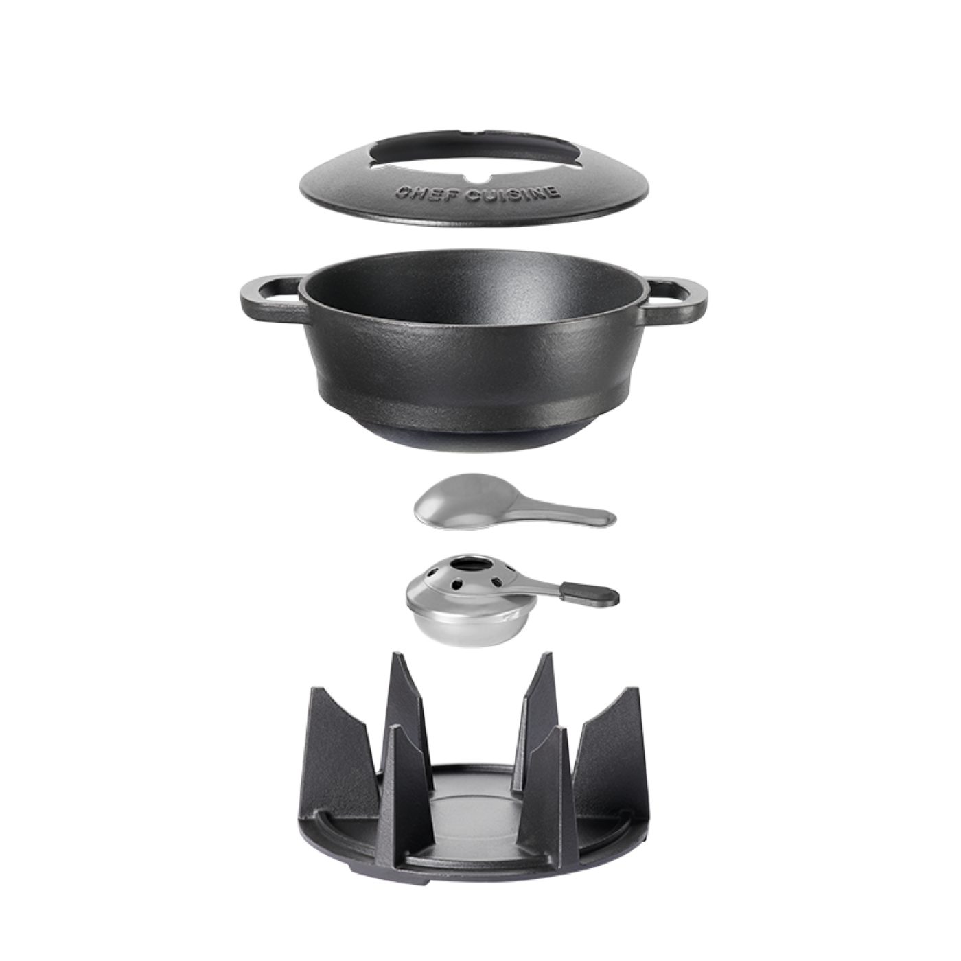 CHEF CUISINE International Fondue Fondue-Set aus Gusseisen