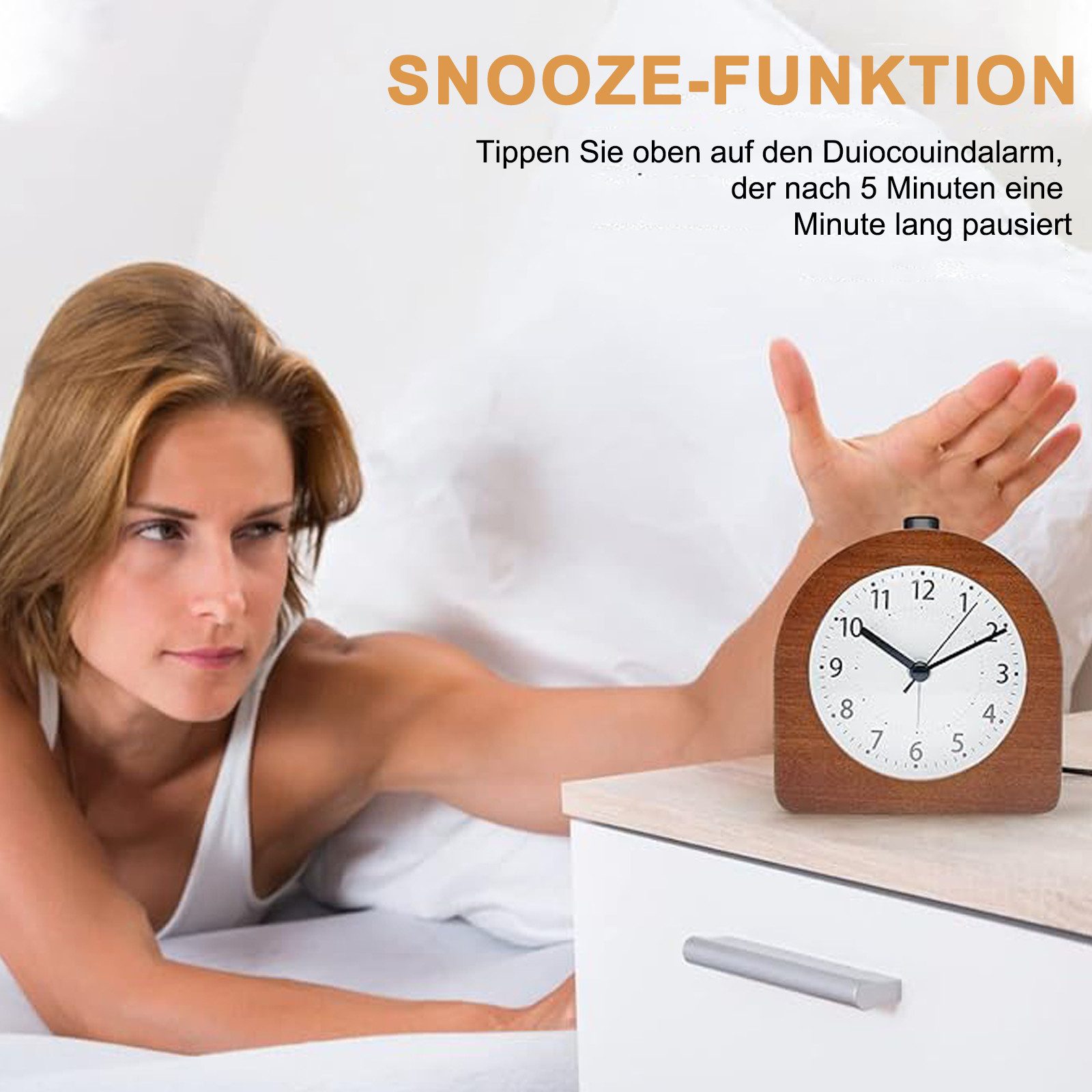 MODFU Wecker Analog Tischuhr Reisewecker Alarm günstig online kaufen