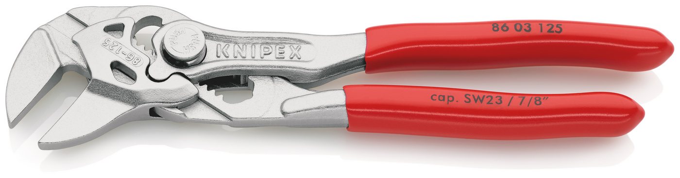 Thumbnail - Wasserpumpenzange KNIPEX 86 03 125 Mini Zangenschlüssel 125 mm verchromt Zange und Schra