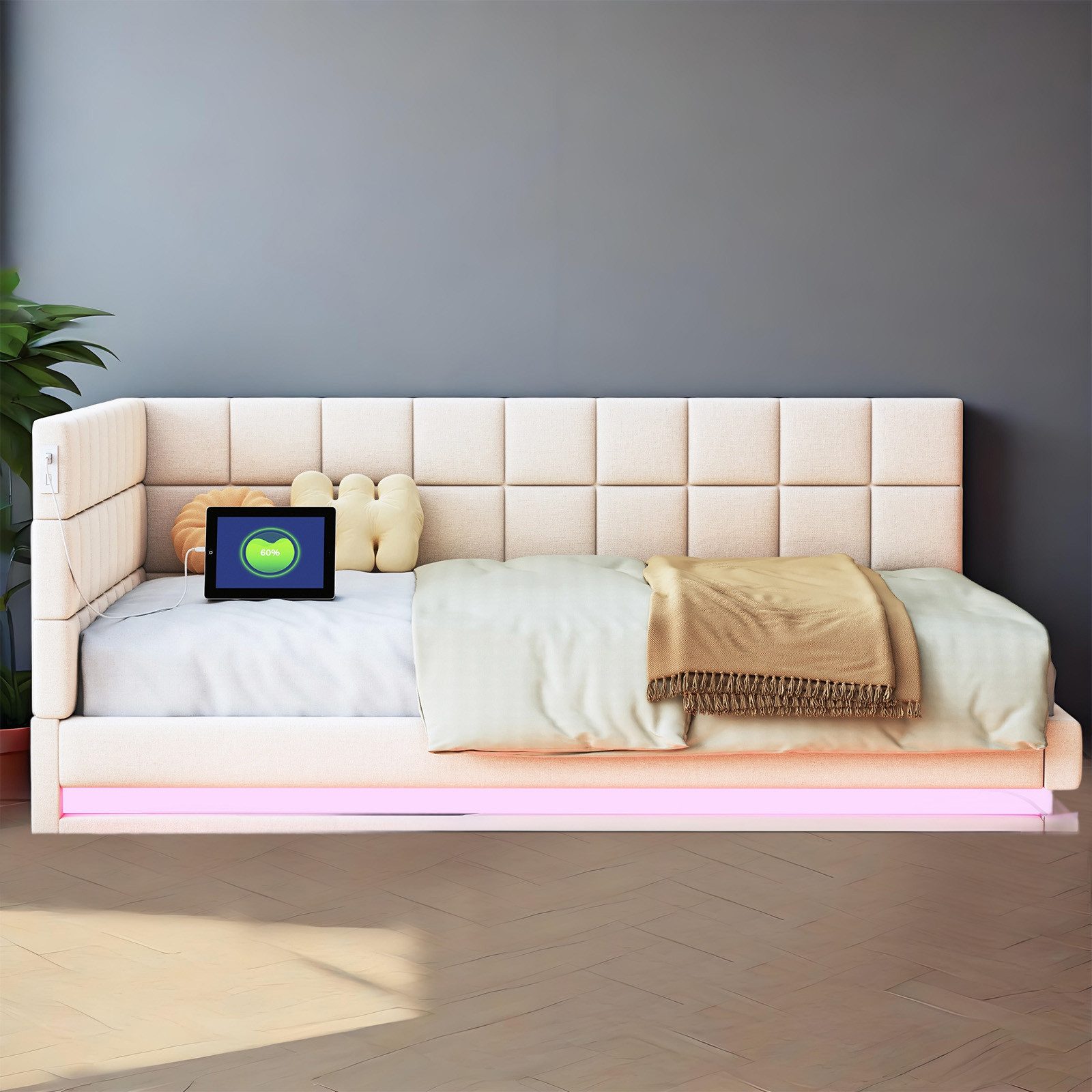 MODFU Schlafsofa Polsterbett, 140x200 cm mit günstig online kaufen