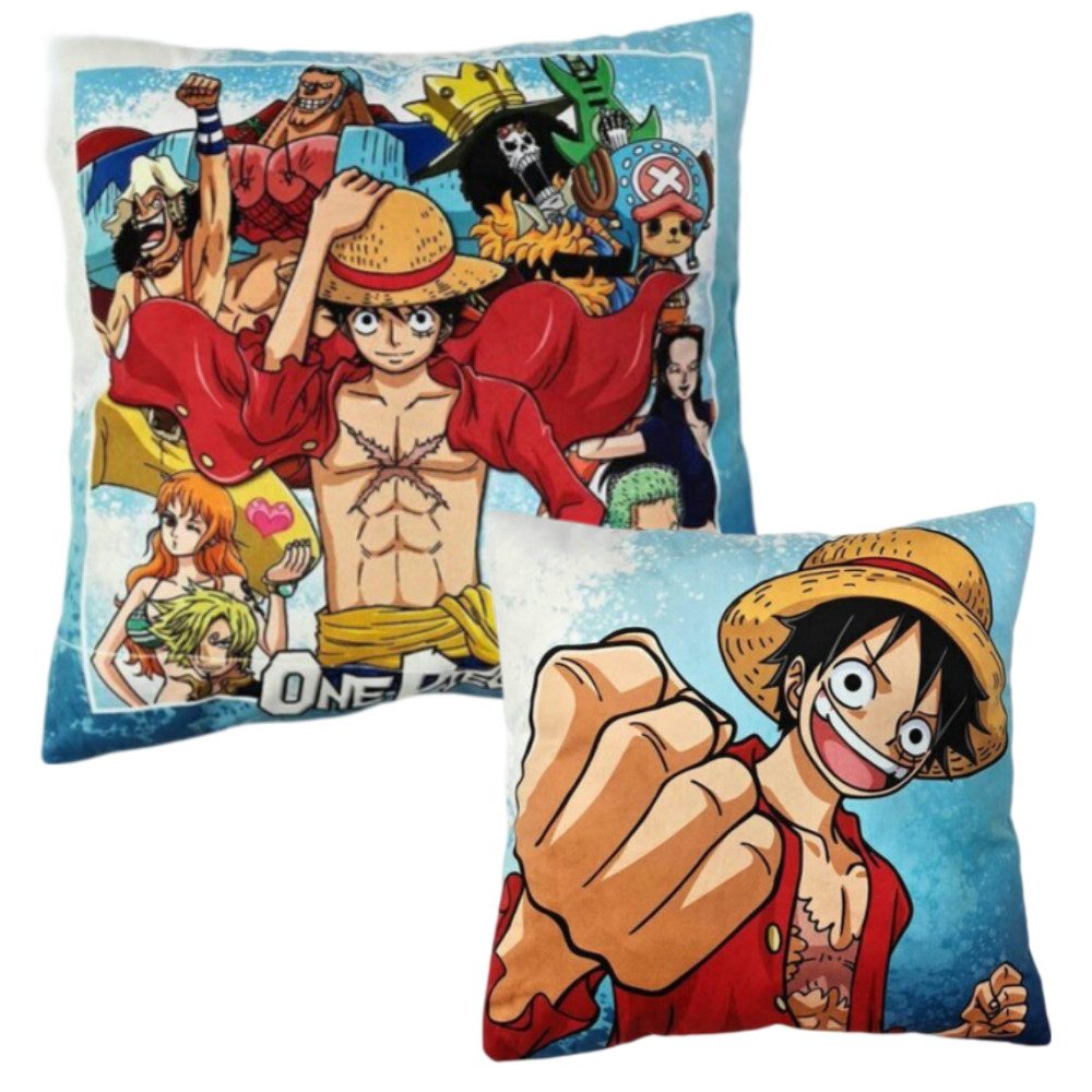 Dekokissen Anime One Piece Monkey D Ruffy Crew Kissen 40x40 cm