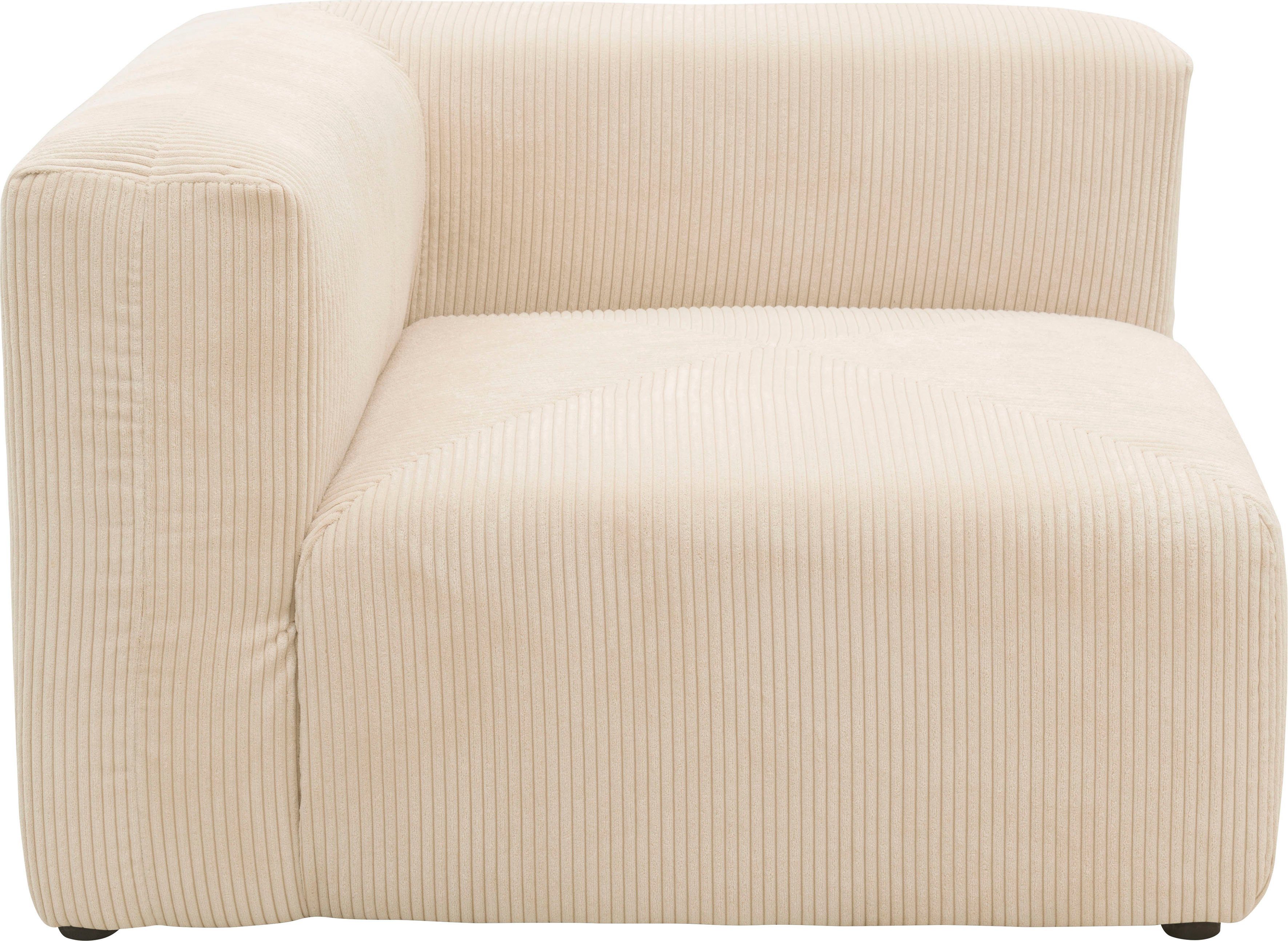 einzeln creme Modul-Eckelement, stellbar Sofa-Eckelement Cord-Bezug, Gerrid, auch RAUM.ID