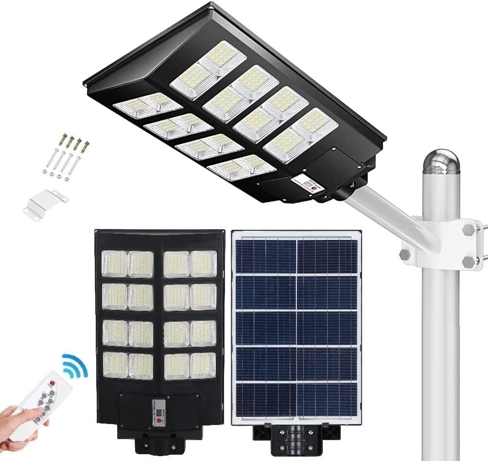 DOPWii LED Solarleuchte 300 W,640 LED Solar-Sicherheits-Straßenlaterne, Bewegungsmelder, LED fest integriert