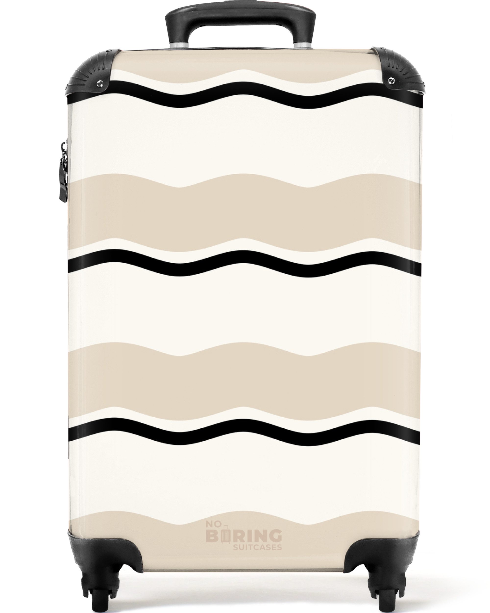 Wellen - Schwarz - Beige