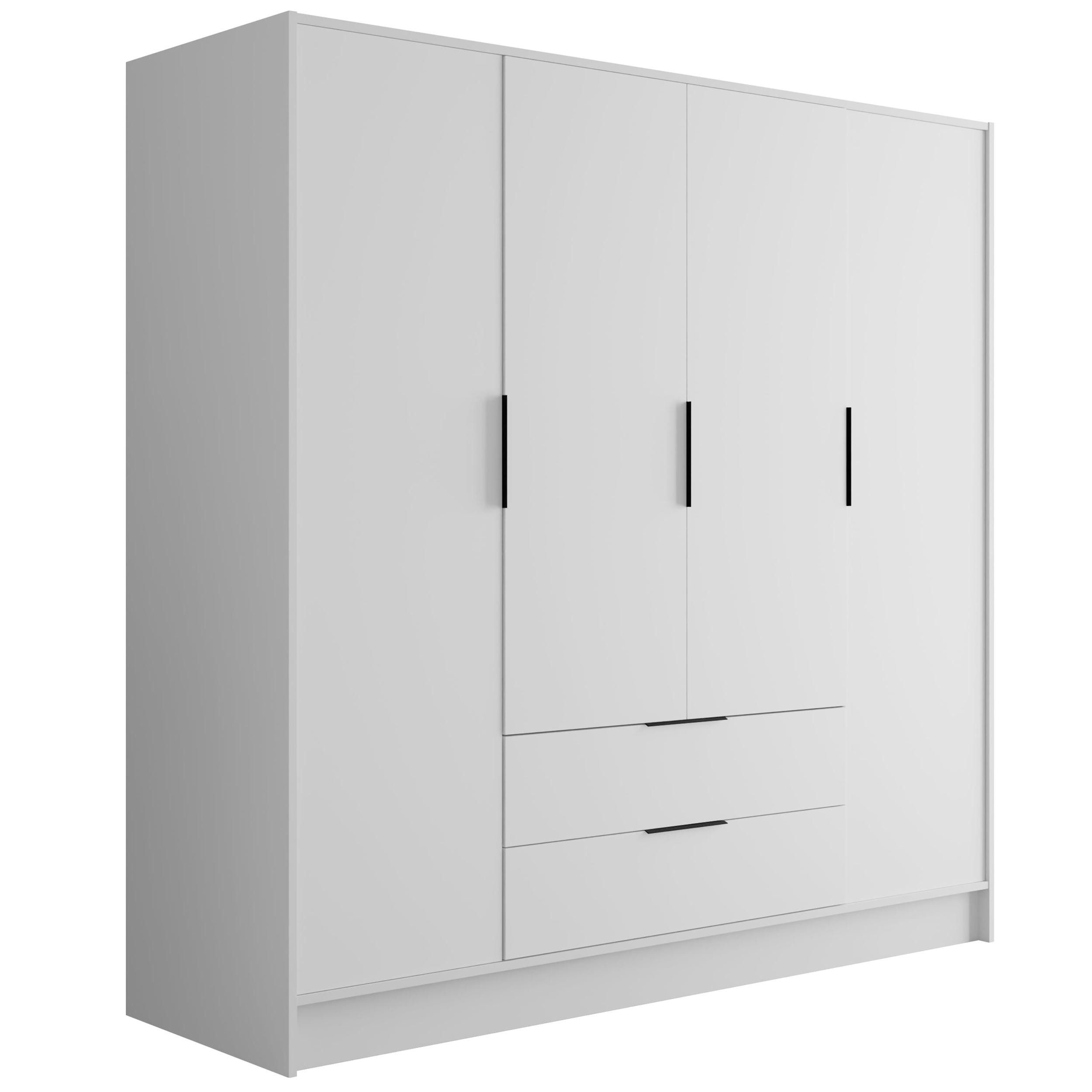 ALTDECOR Drehtürenschrank KOLIN (Kleiderschrank Garderobenschrank mit viel Stauraum, Moderner Schrank) Vielseitiger Drehtürenschrank mit Spiegeltüren Spiegel Flügeltüren