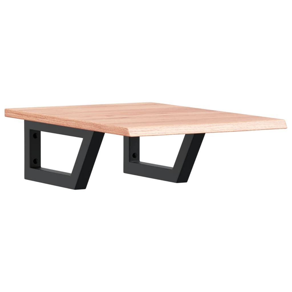 vidaXL Badezimmerspiegelschrank Waschtischplatte mit Halterung Stahl und Massivholz Eiche (1-St)