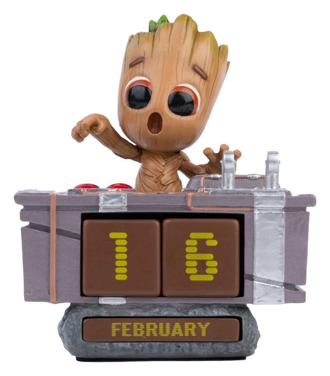 Grupo Erik Merchandise-Figur Marvel 3D Ewiger Kalender Groot Death Button 12 cm