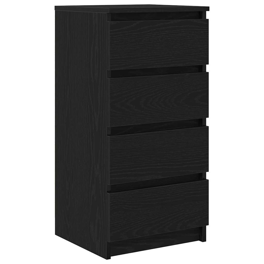 Sideboard Sideboard Schwarz Eichen-Optik 37,5x35x76 cm Holzwerkstoff