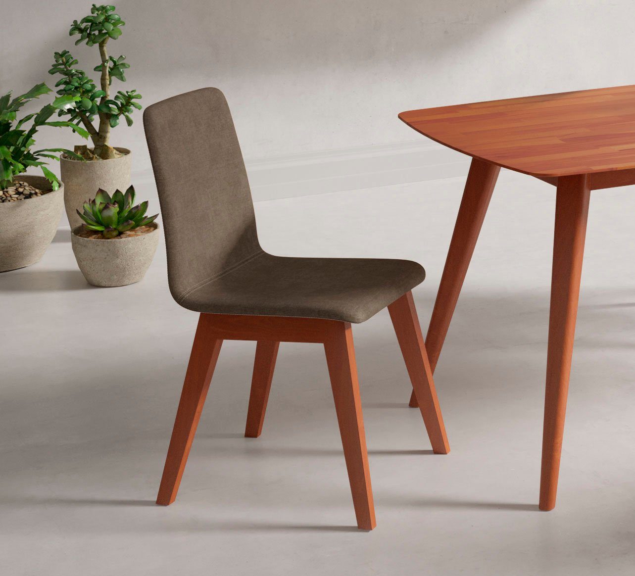 Home affaire Stuhl Sandy (2 St), mit verschiedenen Stuhlbeinfarben und Farbvarianten, Sitzhöhe 47 cm