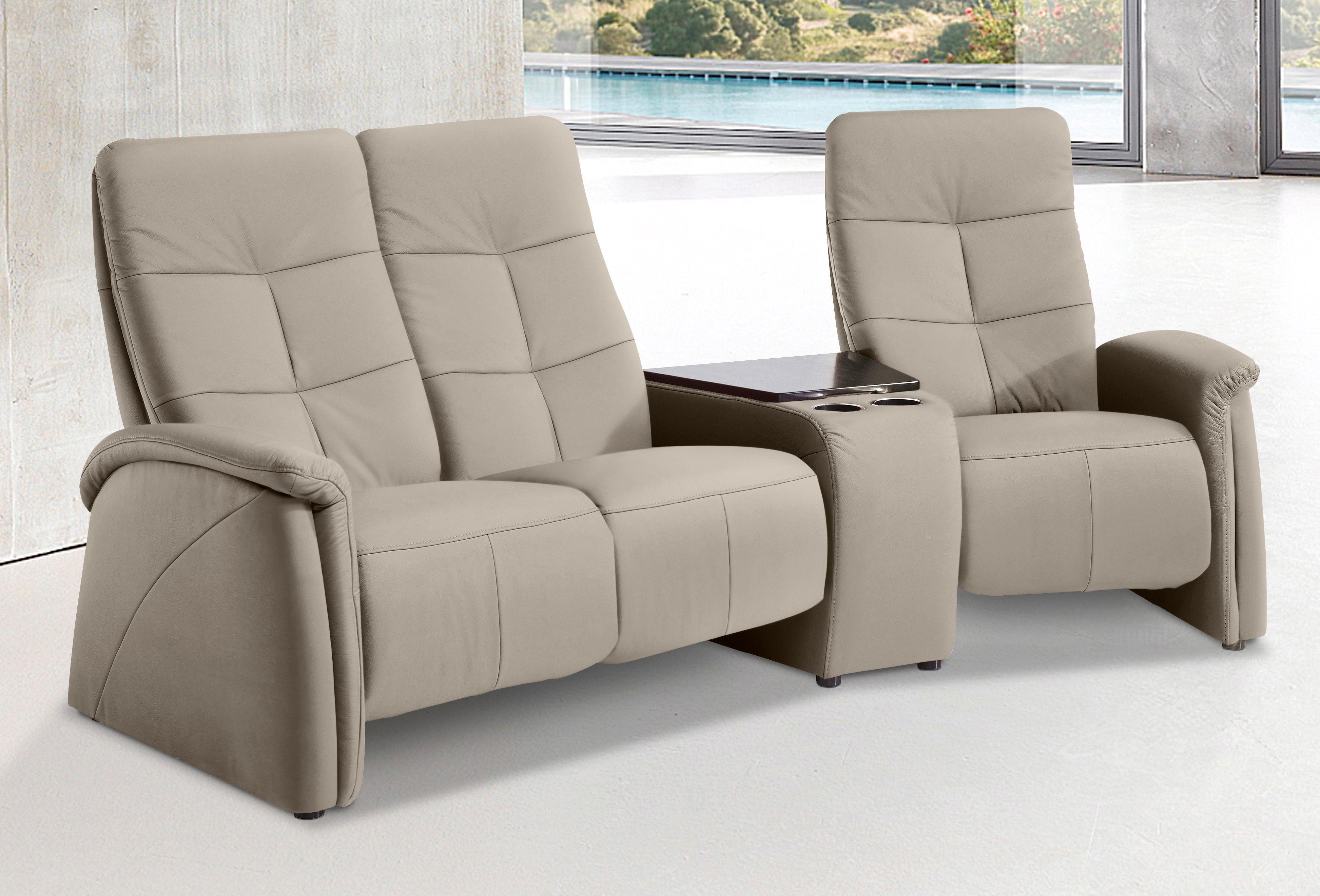 exxpo - sofa fashion 3-Sitzer Tivoli, Kinosofa mit Tischablage & Stauraumfach, man. Relaxfunktion, mit Relaxfunktion