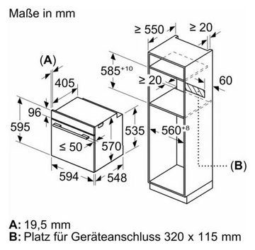 BOSCH Backofen-Set HBD671CS61, mit Teleskopauszug nachrüstbar, Pyrolyse-Selbstreinigung