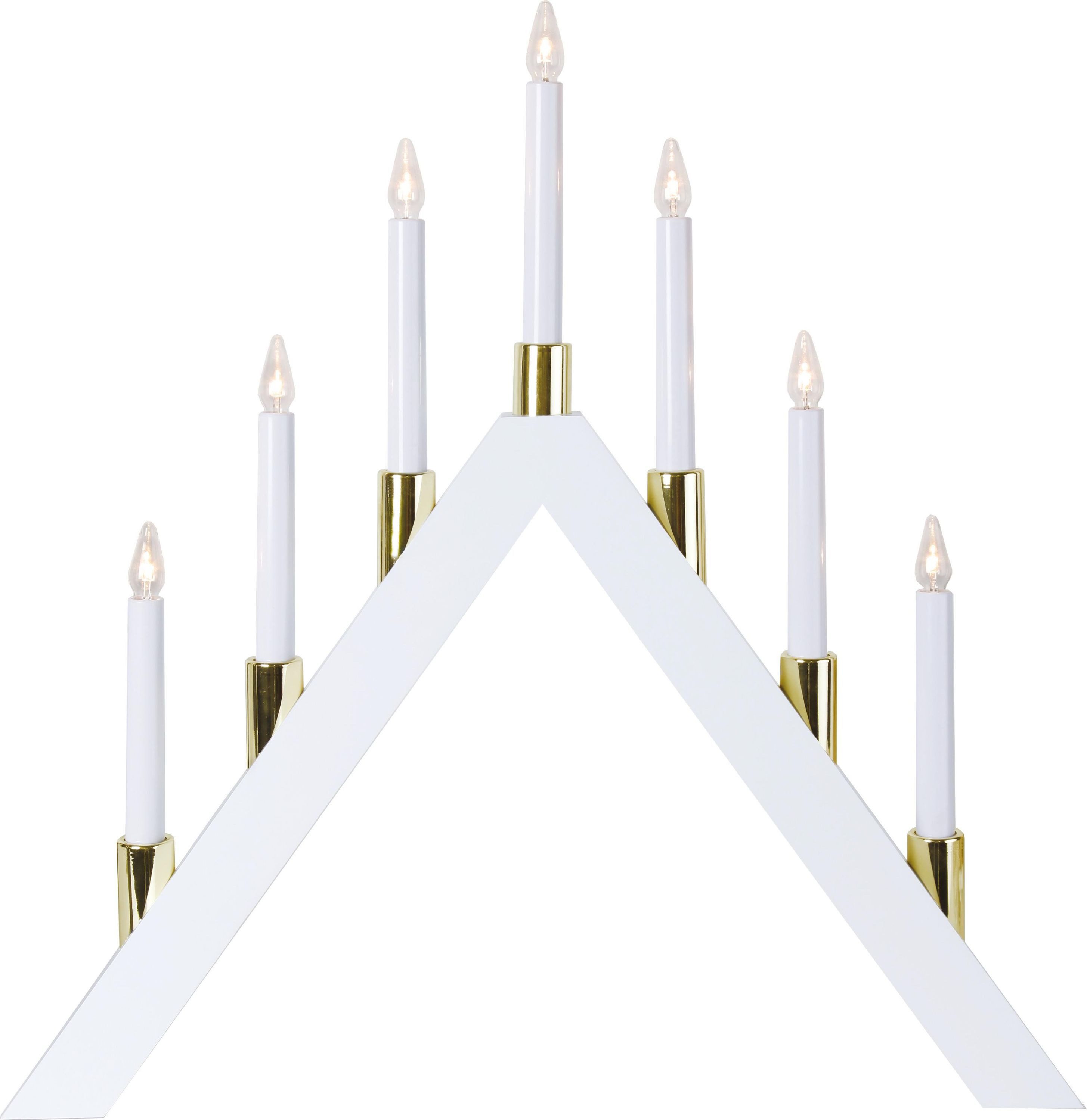 STAR TRADING Fensterleuchter LED-Fensterleuchter Halla Eiche 7 LEDs