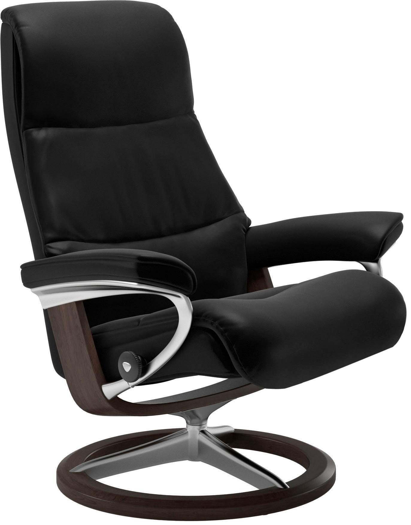 Stressless® Relaxsessel View (Set, Relaxsessel mit Hocker), mit Signature Base, Größe M,Gestell Wenge