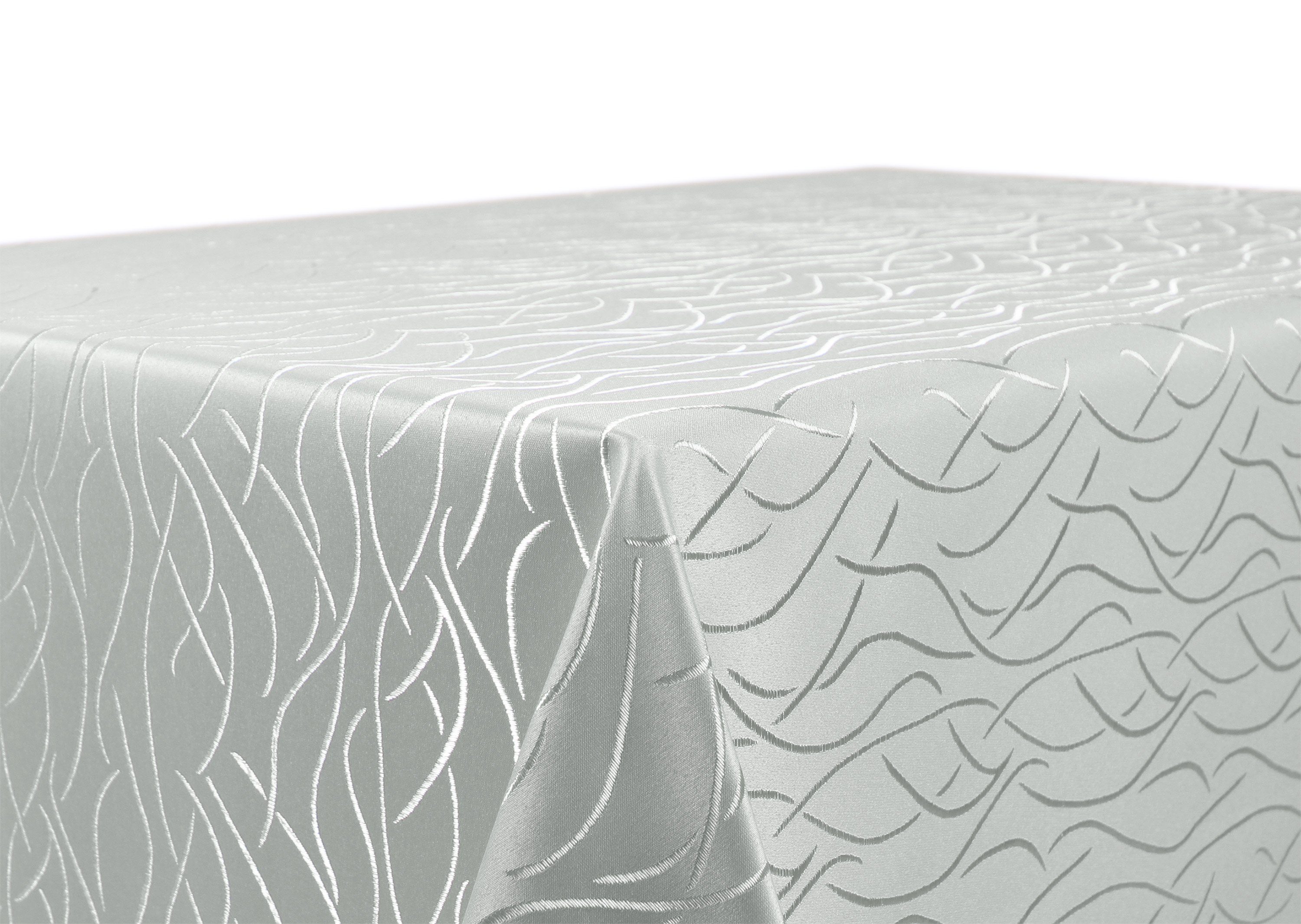 Beautex Tischdecke Damast Jacquard bügelfrei pflegeleicht Streifenmuster Tischwäsche (1-tlg), Mercerisiert, Hochwertiger Jacquard, Formstabil